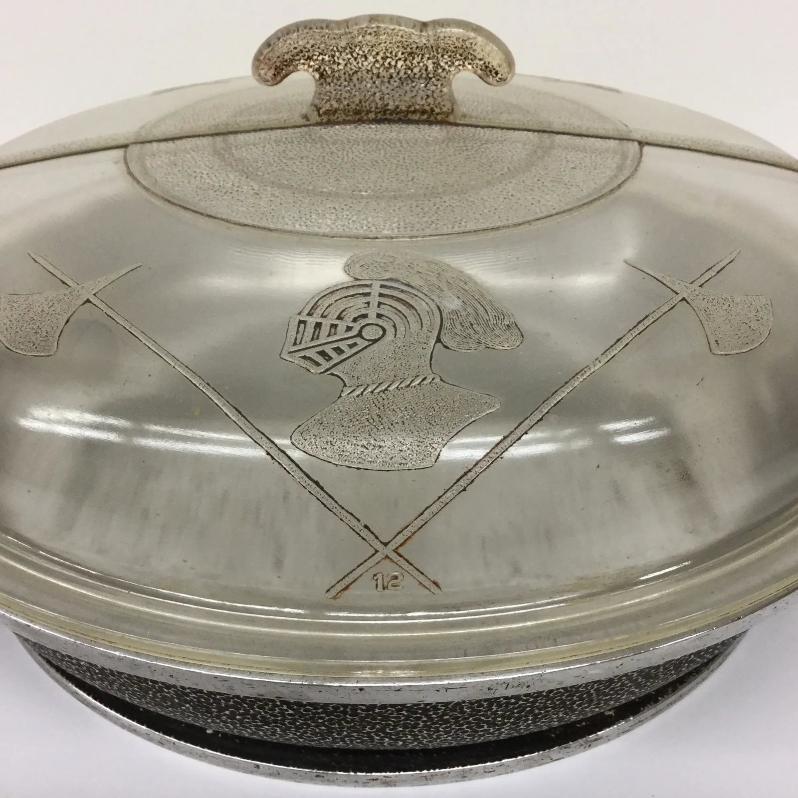 Antique Glass Covered Frying Pan - 3