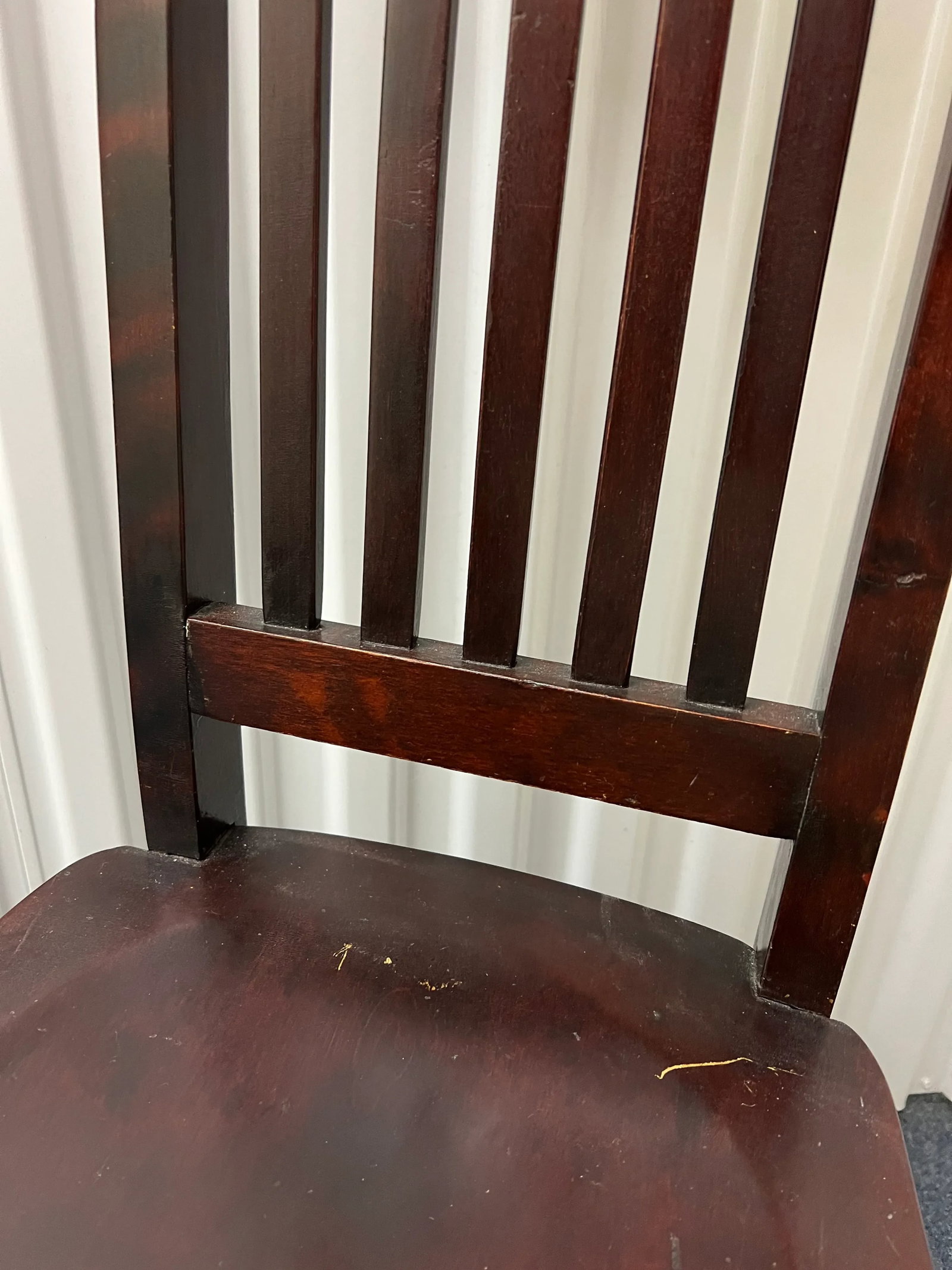 Antique Art & Crafts Carved Mahogany Side Chair in the Style of Rohlfs, Liberty England - 3