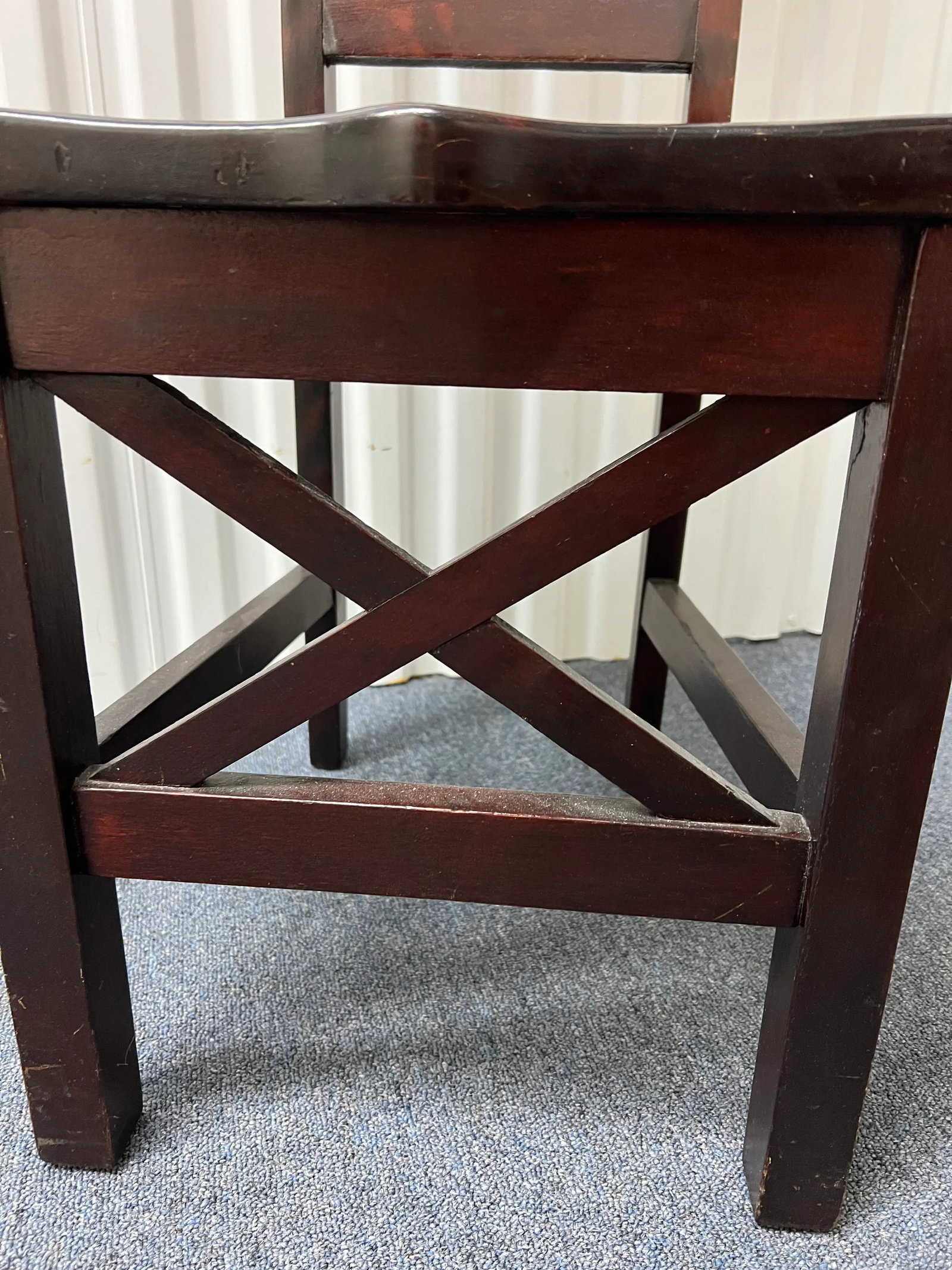 Antique Art & Crafts Carved Mahogany Side Chair in the Style of Rohlfs, Liberty England - 5