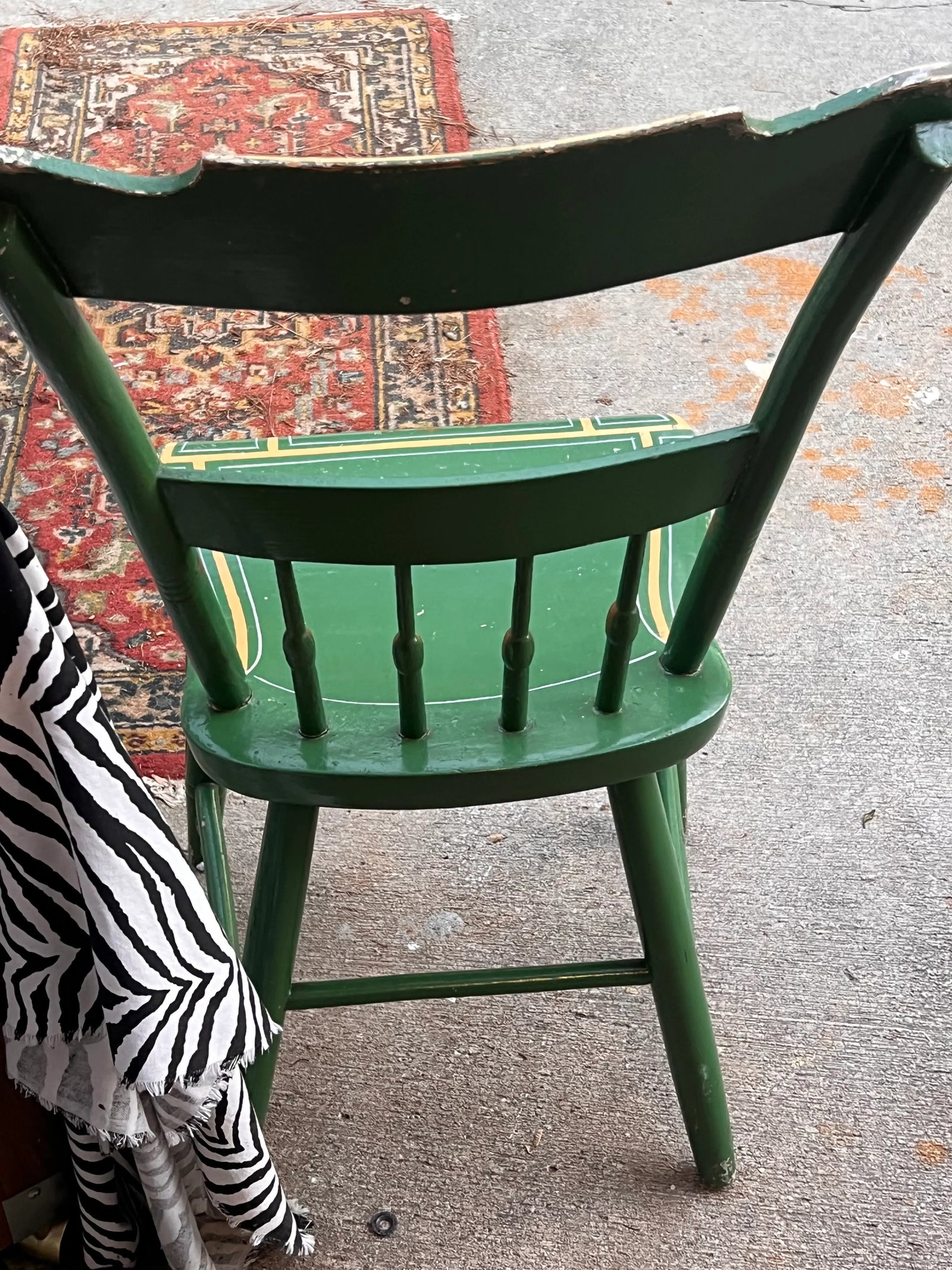 Pair of Mid 20th Century Green Pennsylvania Folk Art Chairs - 4
