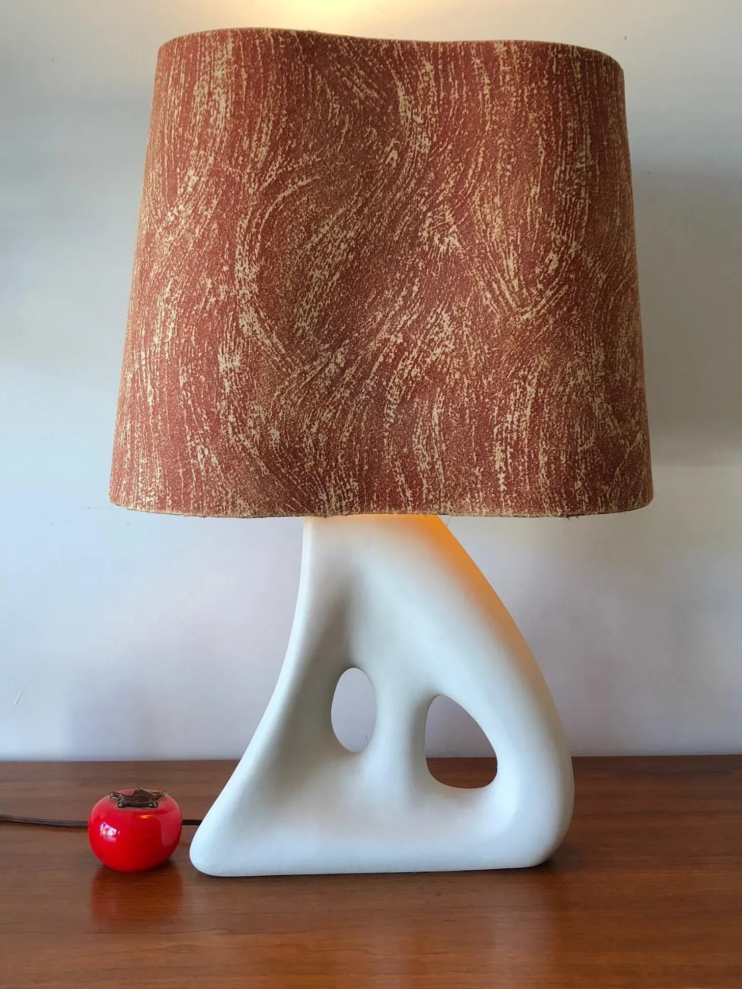 Biomorphic Table Lamp With Original Shade - 5