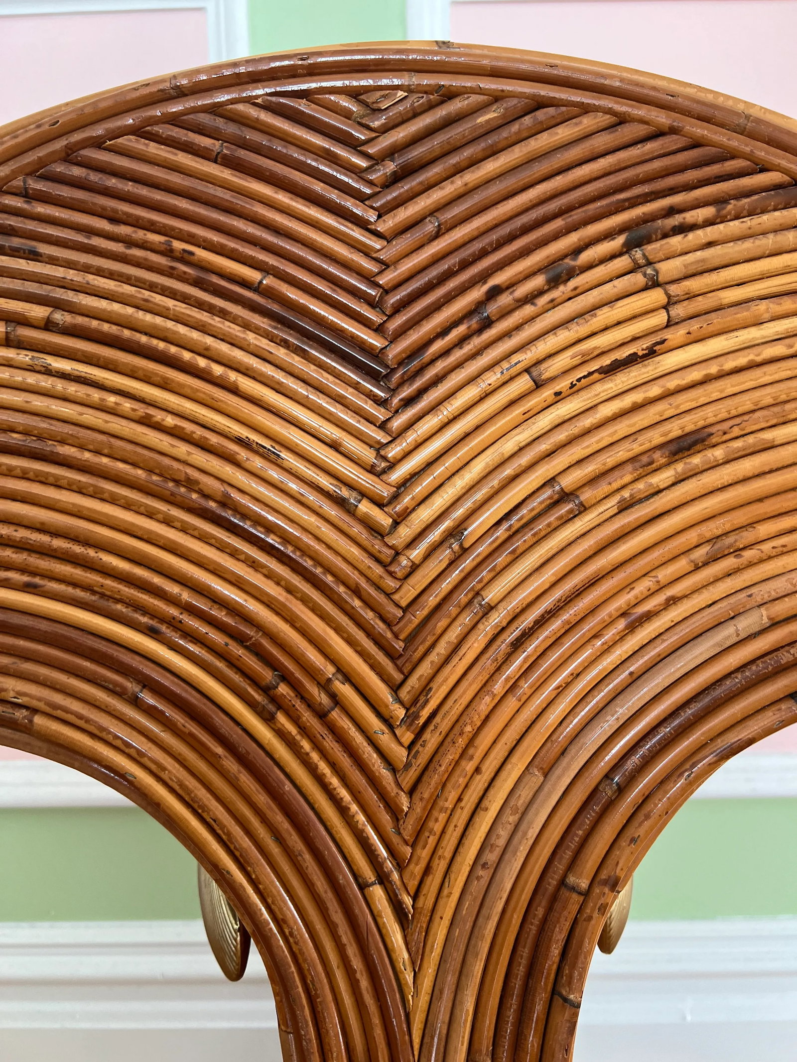 1970 Bamboo Table Lamp Attributed to Gabriella Crespi - 10