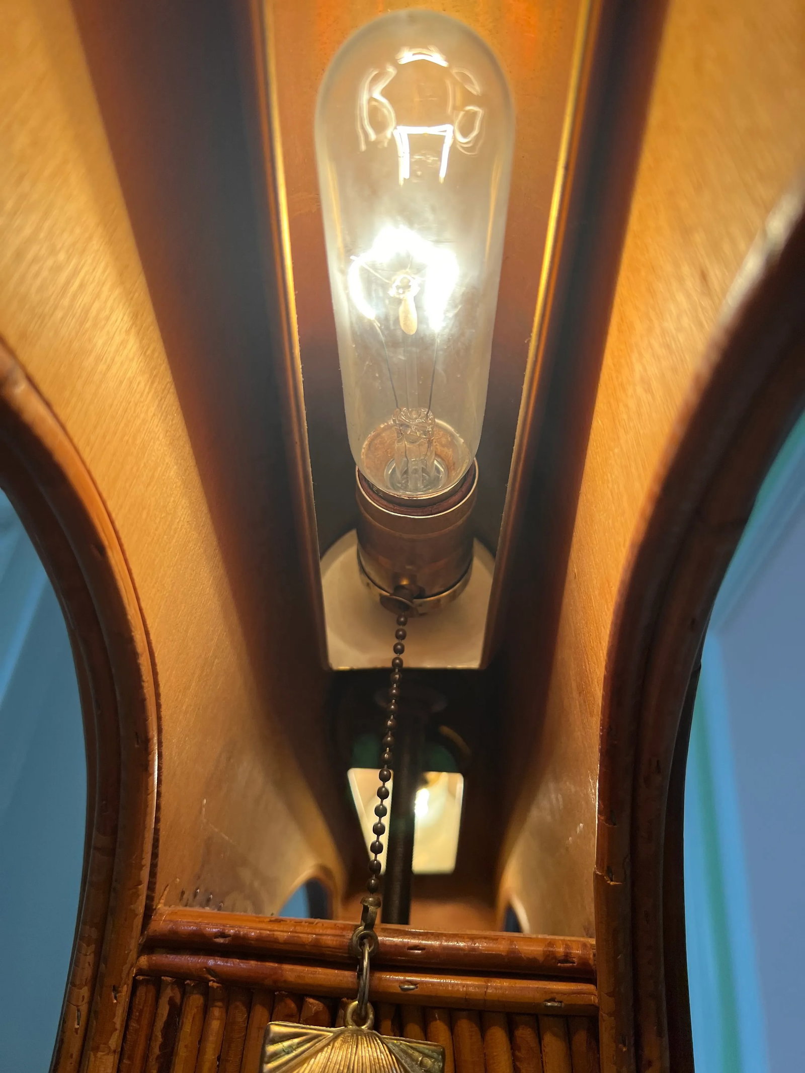 1970 Bamboo Table Lamp Attributed to Gabriella Crespi - 11
