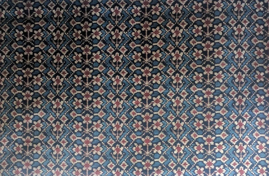 Carolina Irving "Almaty" Velvet Fabric -10 Yards Red/Blue - 3