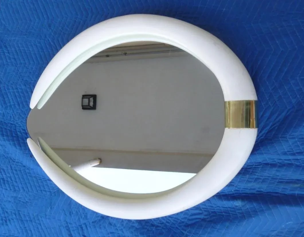 1970's Hollywood Regency Faux Tusk Mirror - 5