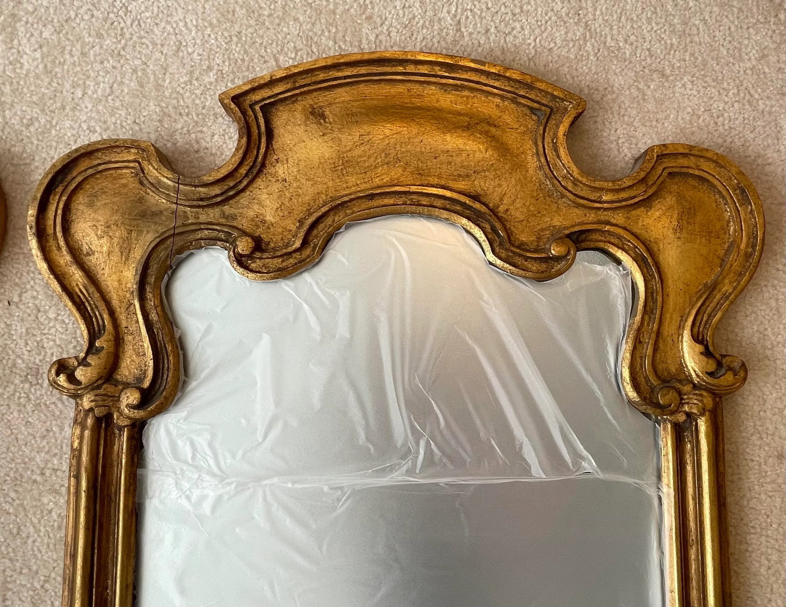 Vintage Gilt Prince Howard French Provincial Hollywood Regency Mirrors, a Pair - 4