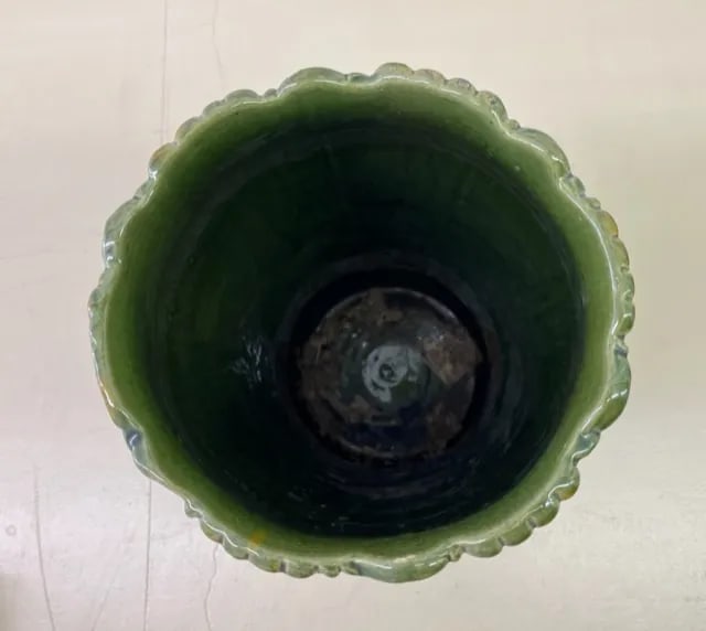 Antique Art Nouveau Majolica Umbrella Stand - 5