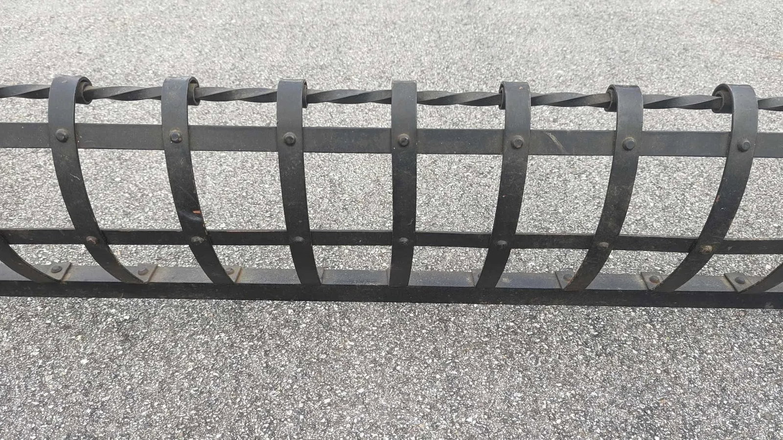 Vintage Scroll Wrought Iron Fireplace Fender Large - 5