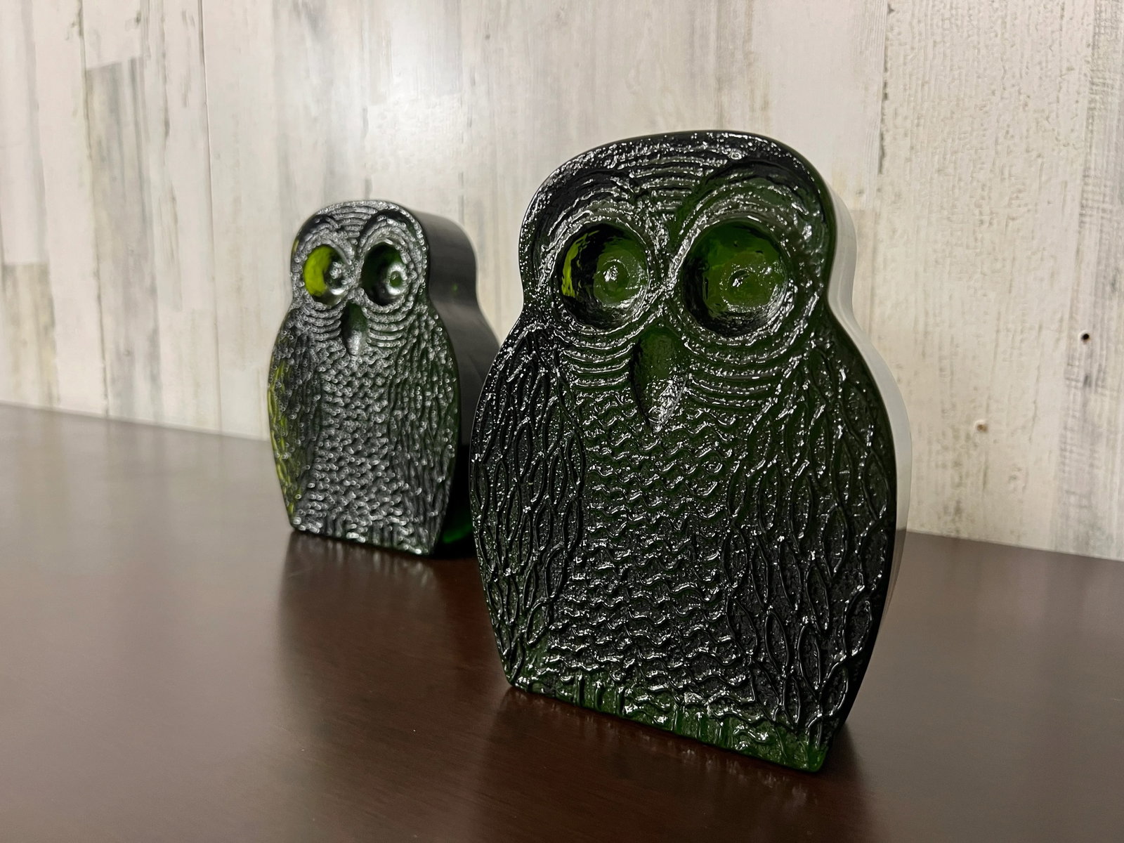 1970s Blenko Glass Owl Bookends- Set of 2 - 4
