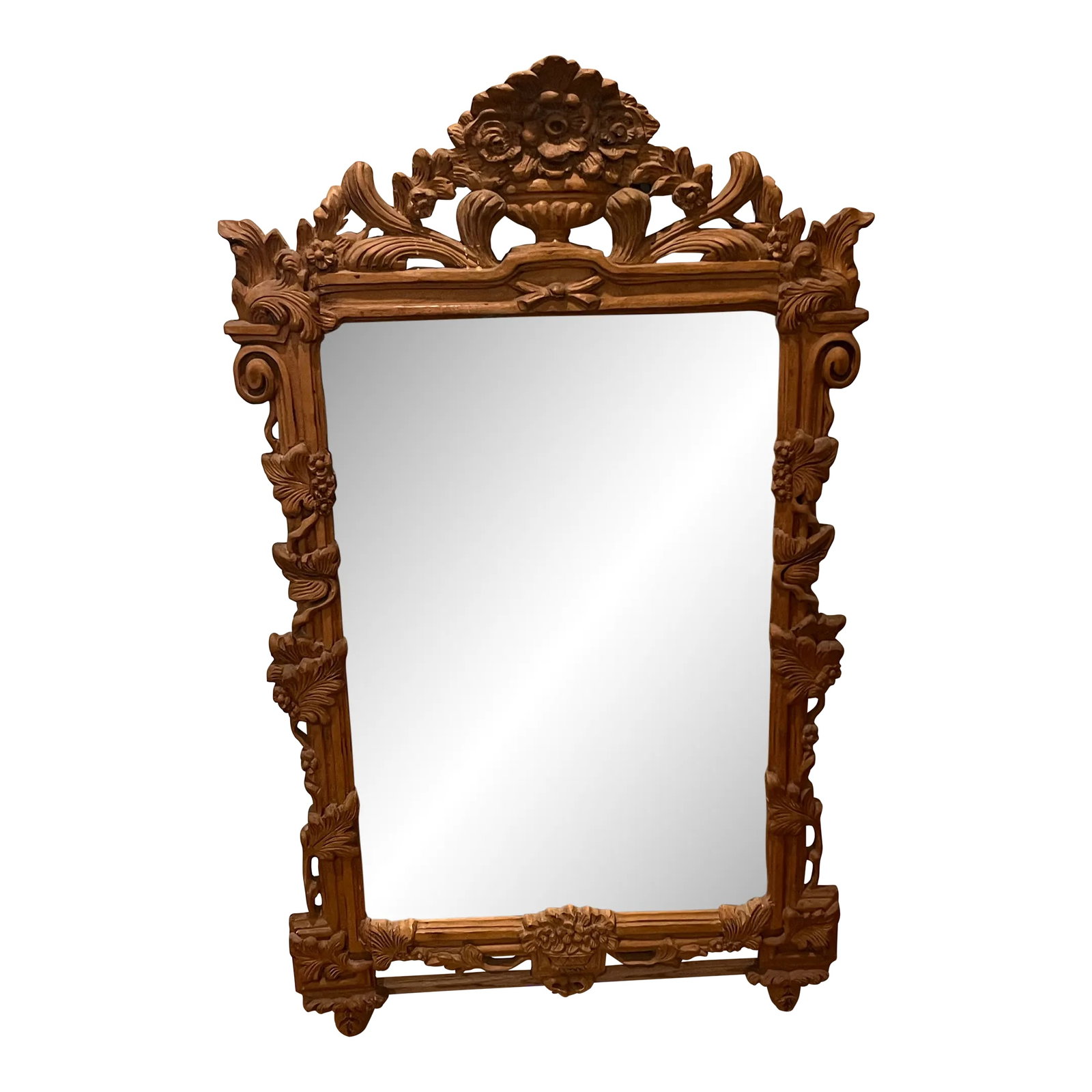 Late 19th Century Heavily Carved Pine Mirror (1 of 4)