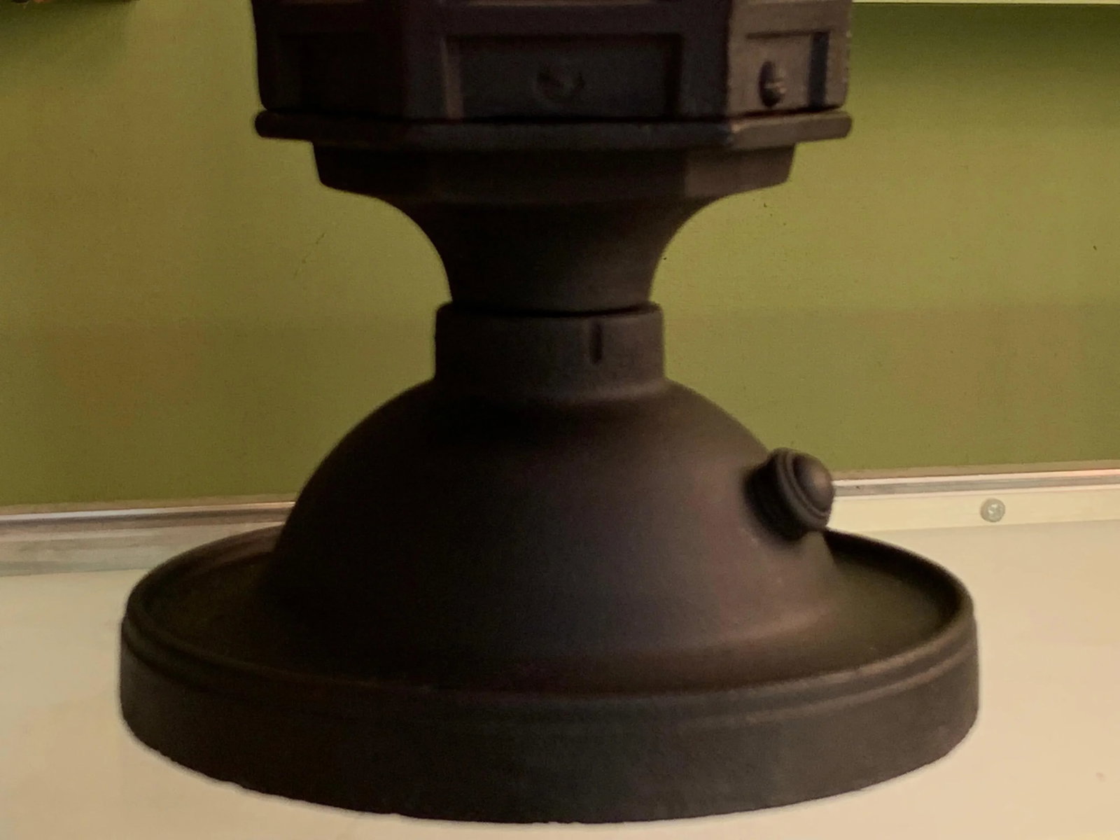 1920s Black Outdoor Post Lantern - 3