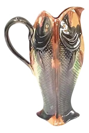 Antique English Majolica Fish Pitcher (1 of 7)