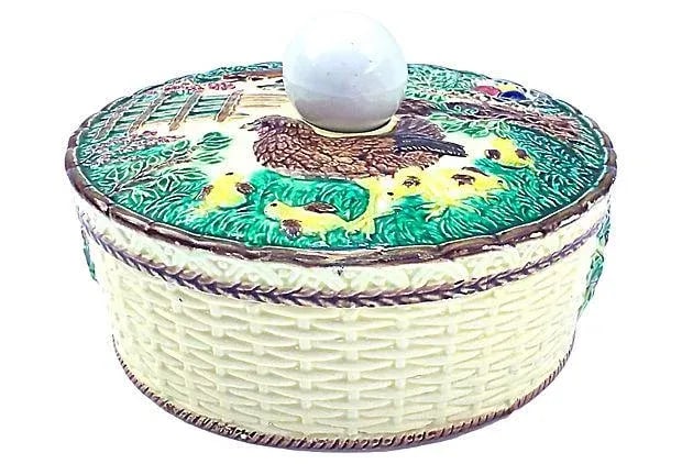 Antique Majolica French Green Tureen - 5