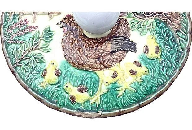 Antique Majolica French Green Tureen - 7