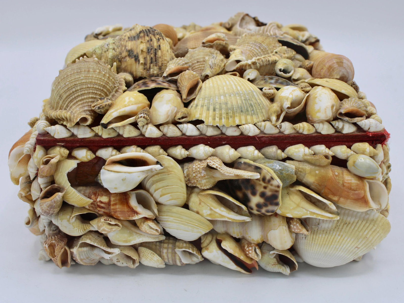 Large Vintage Seashell Encrusted Jewelry Box - 2