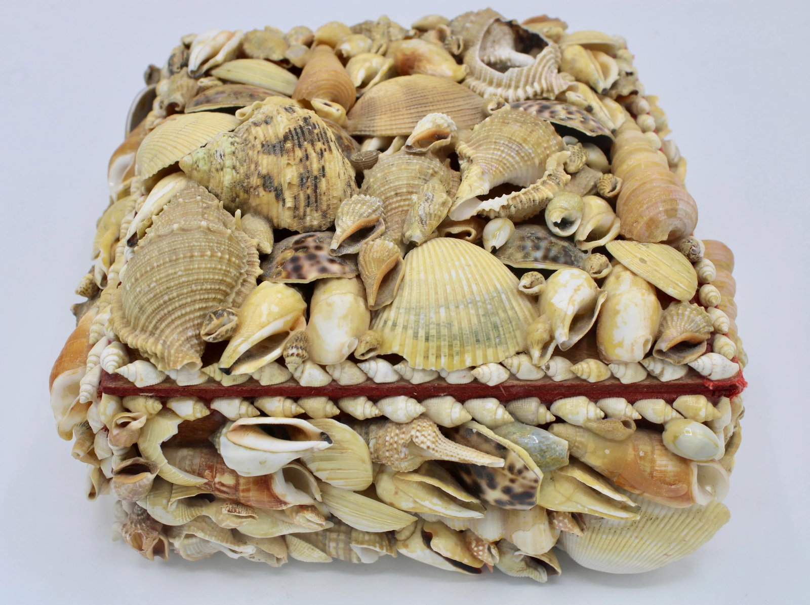 Large Vintage Seashell Encrusted Jewelry Box - 3