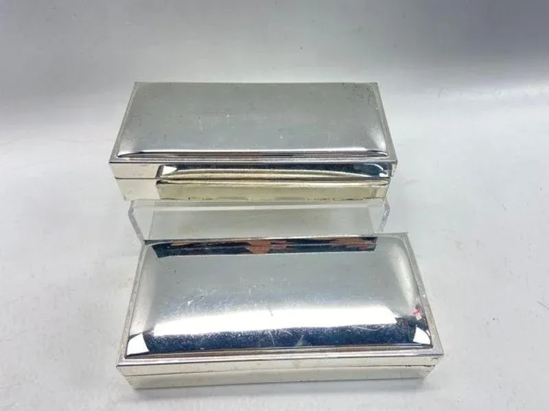 Mid 20th Century Pottery Barn Pair of Jewelry Boxes With Mirror Finish - 3