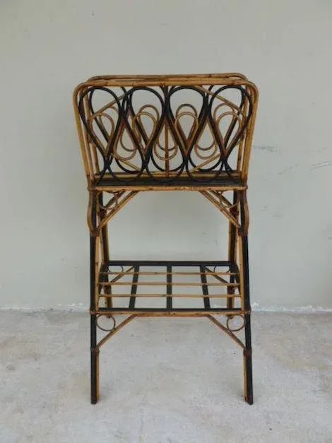 1920's Mid-Century Modern Ficks Reed Twisted Magazine Rack - 2