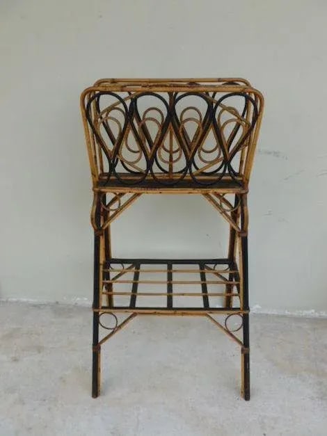 1920's Mid-Century Modern Ficks Reed Twisted Magazine Rack - 7