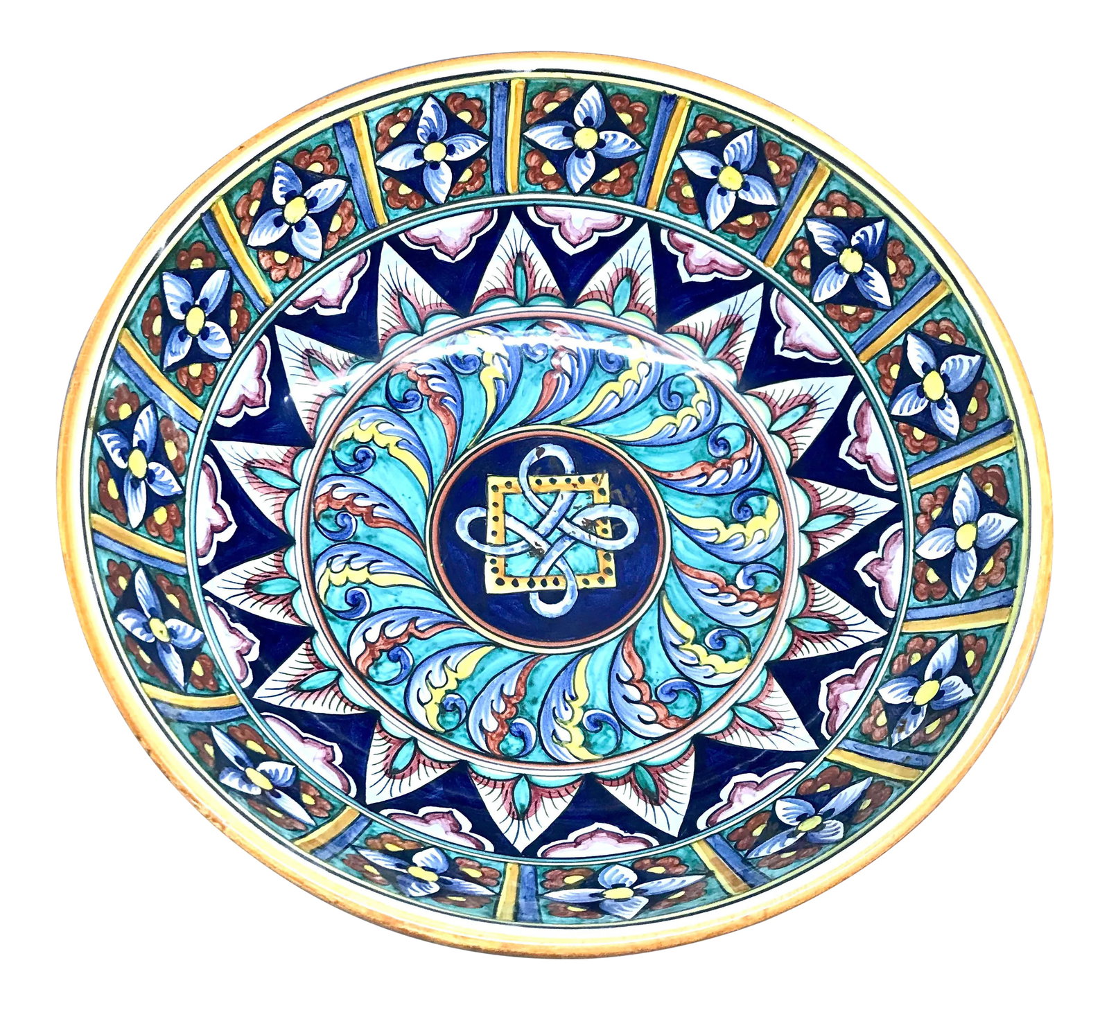 Italian Blue Cottura Ceramic Decorative Bowl: Italian ceramic & pottery are fabulous. Beautiful motifs and colorful show how much passion they have. The craftsmanship is superb. Their pottery was handmade and painted. Therefore every single