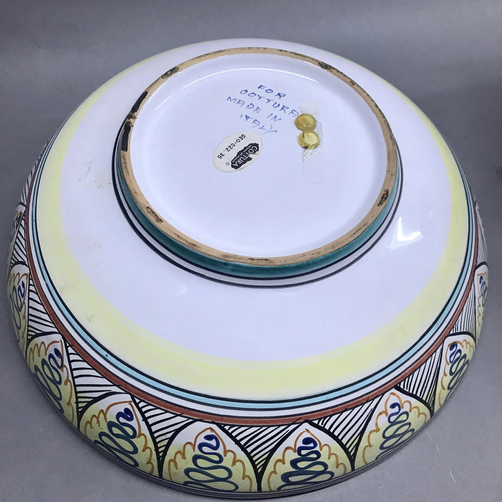 Italian Blue Cottura Ceramic Decorative Bowl - 4