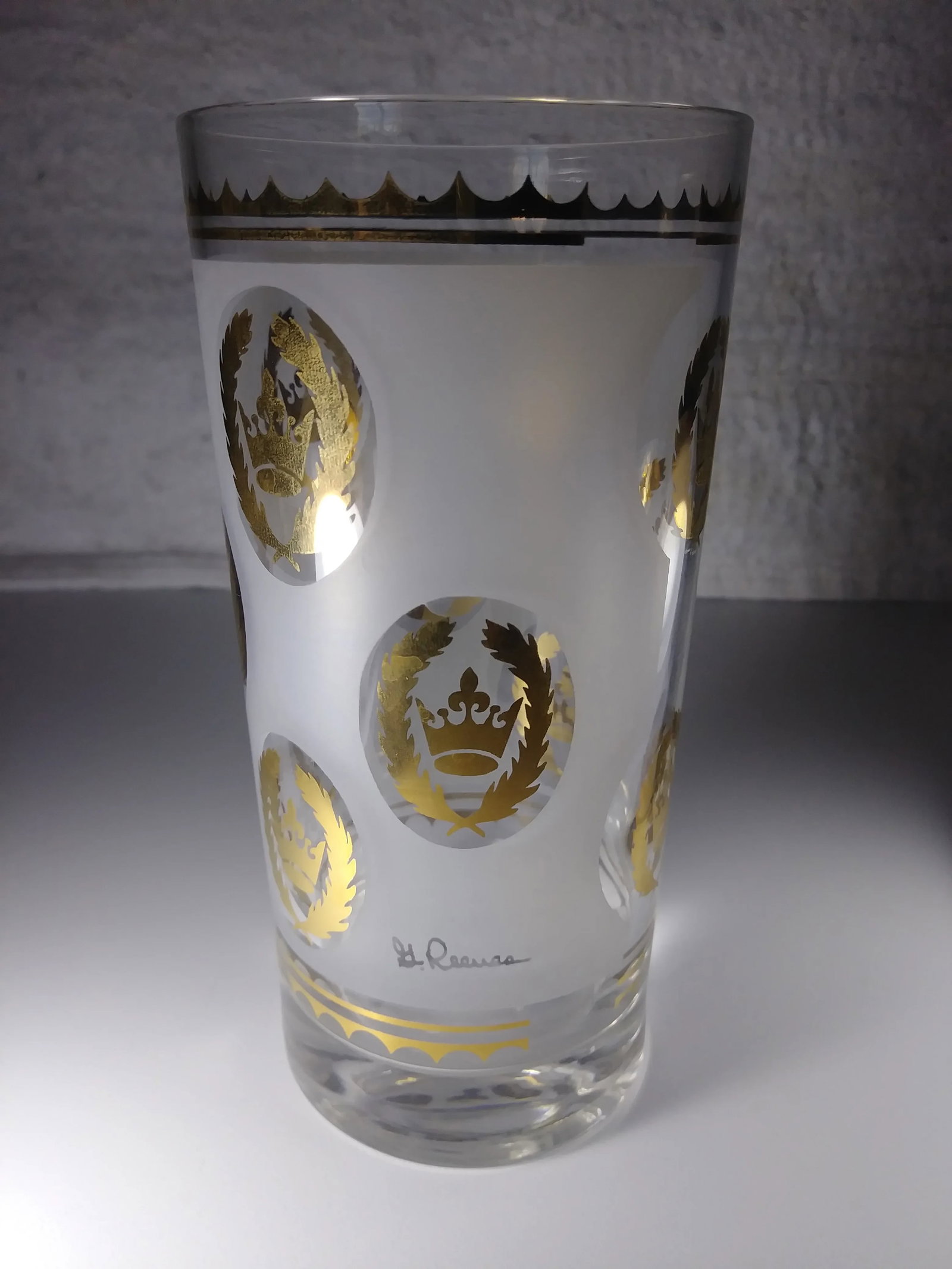 1960's Mid-Century Modern G. Reeves Drinking Glasses and Ice Bucket- 9 Piece Set - 9