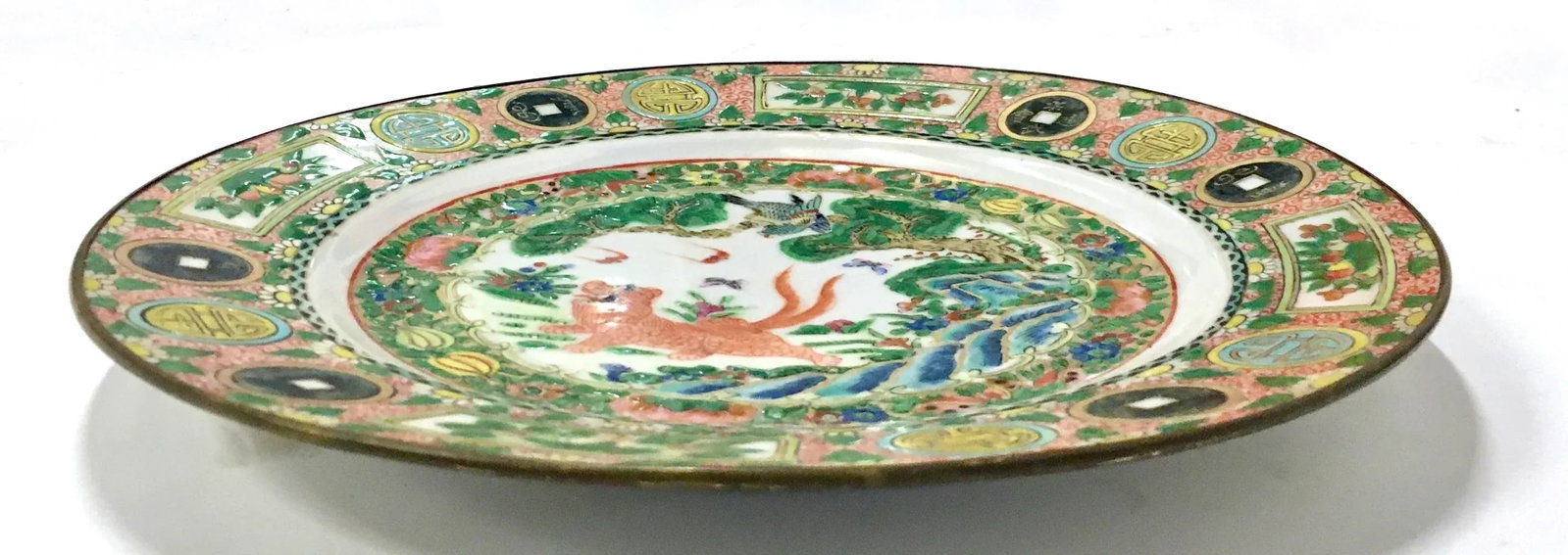Antique Chinese Famille Rose Dinner Plates,S/6 - 5