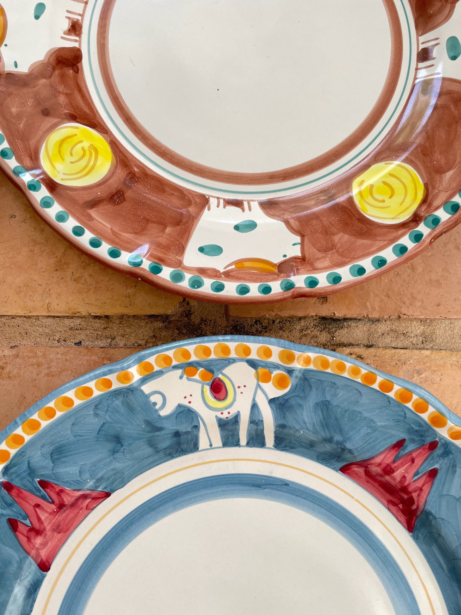 Vintage Vietri Campagna Large Ceramic Serving Platters- Set of 4 - 10
