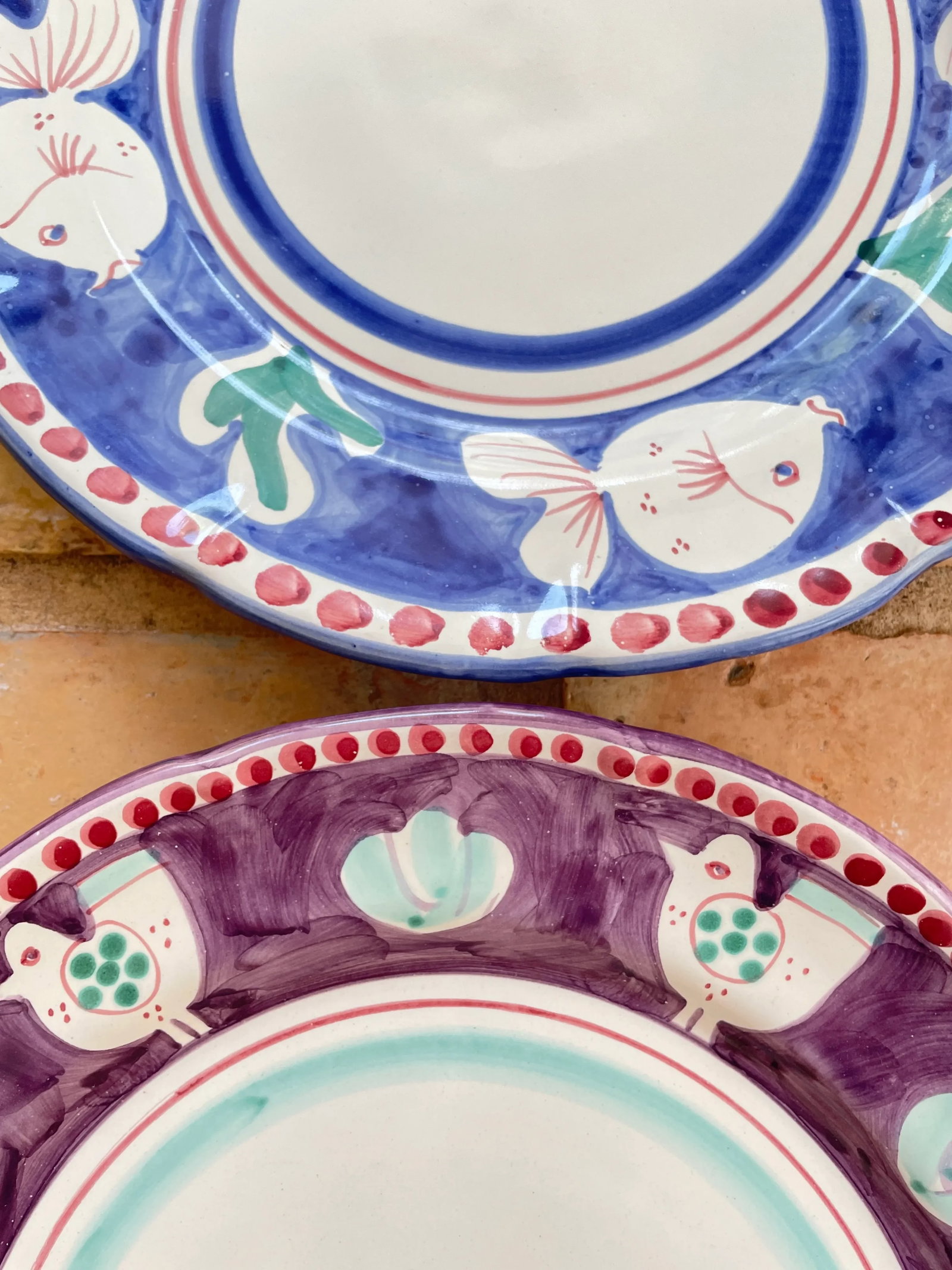Vintage Vietri Campagna Large Ceramic Serving Platters- Set of 4 - 11