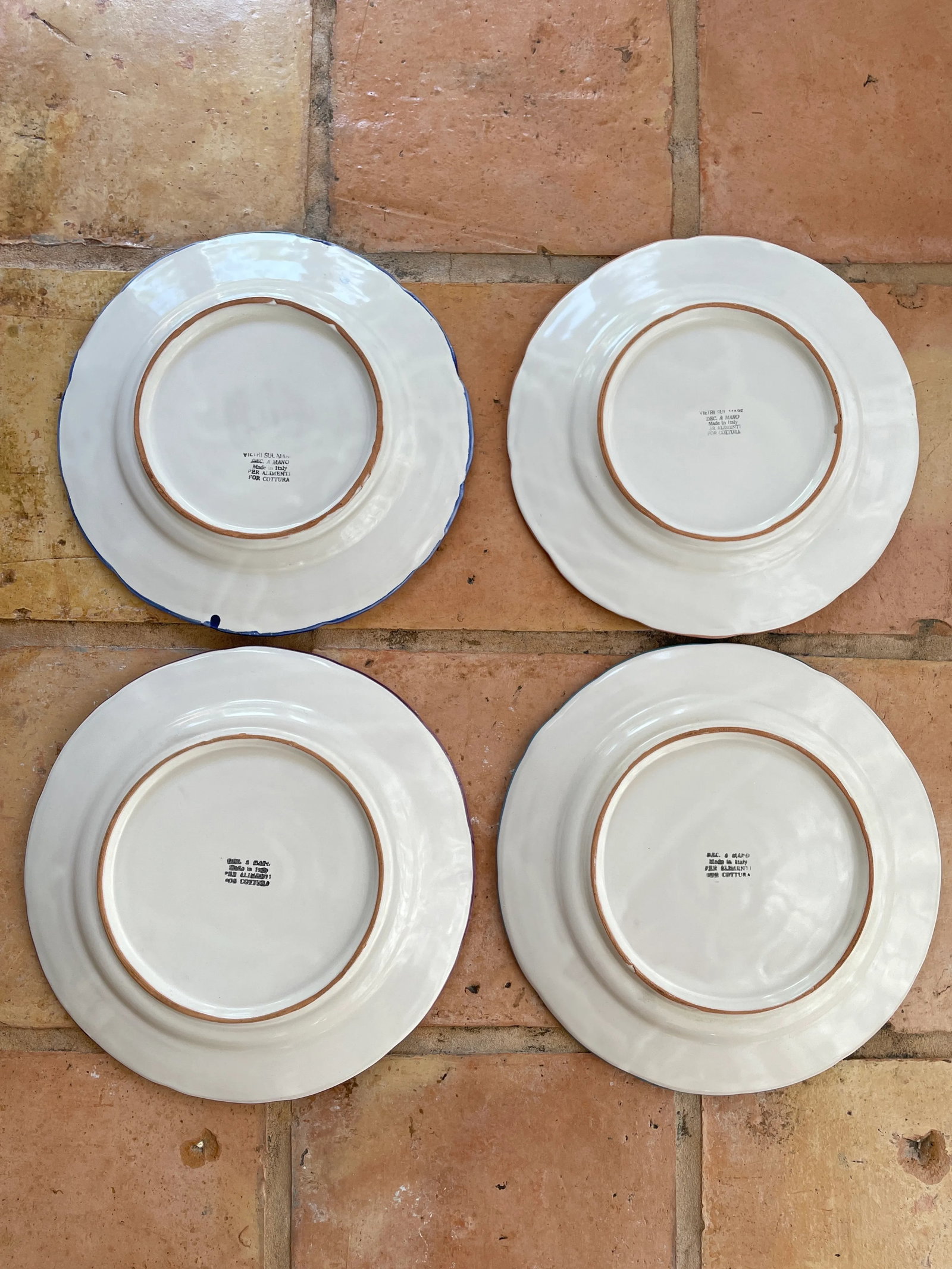 Vintage Vietri Campagna Large Ceramic Serving Platters- Set of 4 - 6