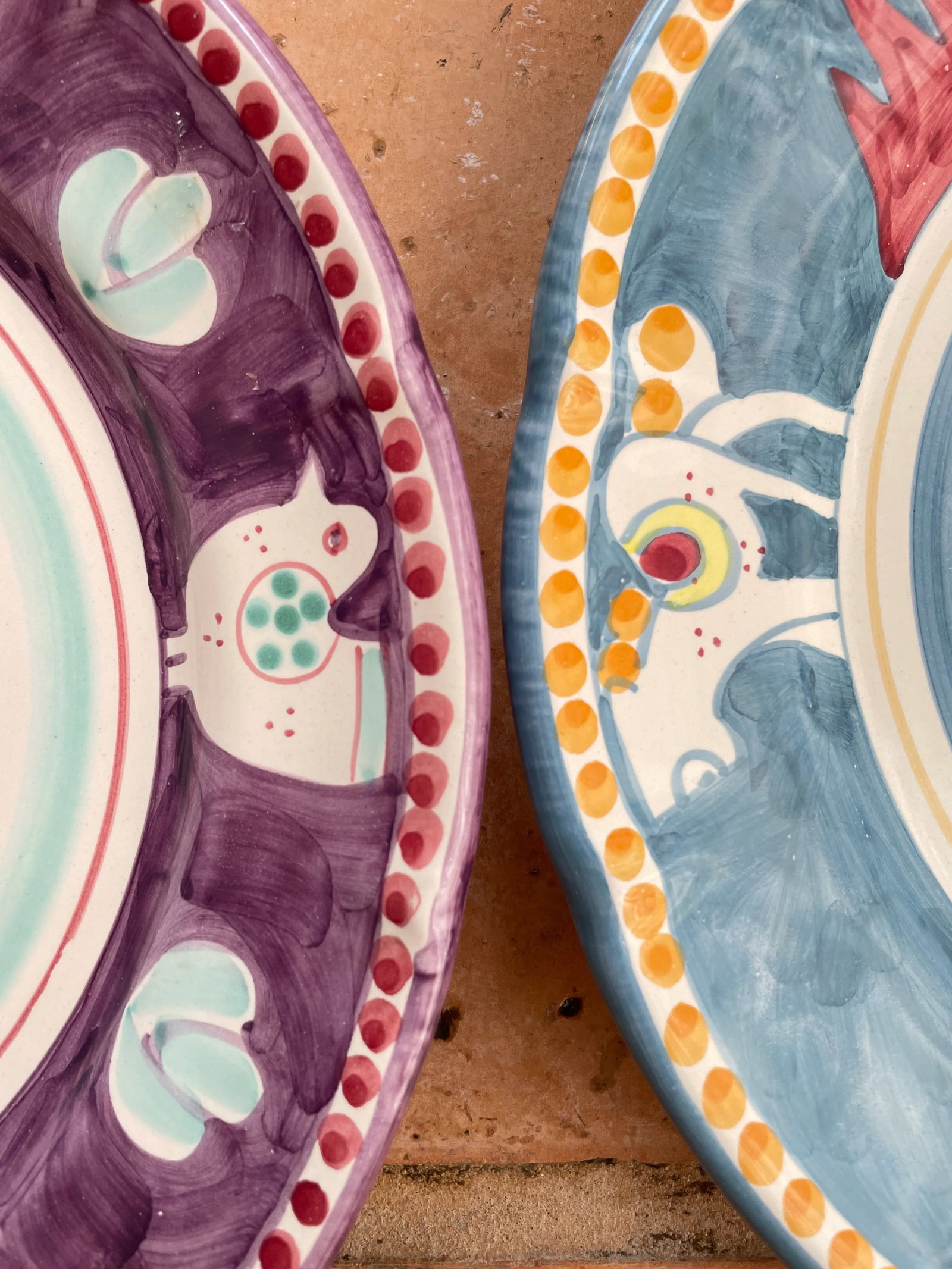 Vintage Vietri Campagna Large Ceramic Serving Platters- Set of 4 - 8