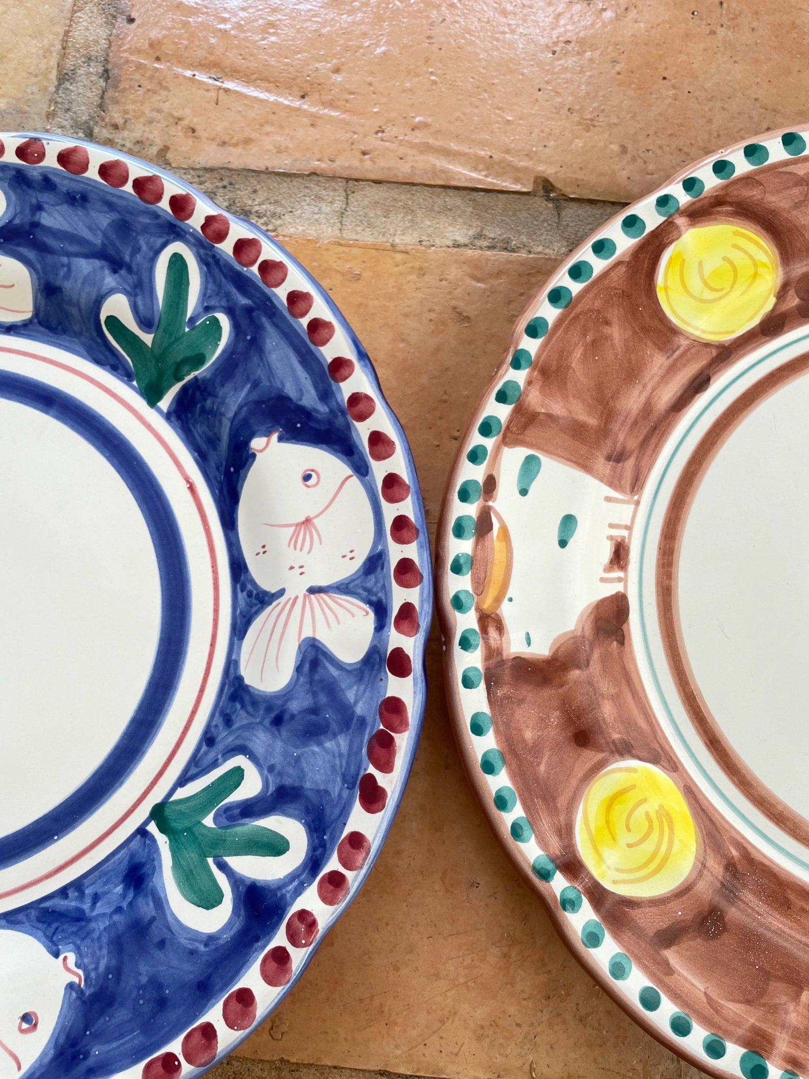 Vintage Vietri Campagna Large Ceramic Serving Platters- Set of 4 - 9