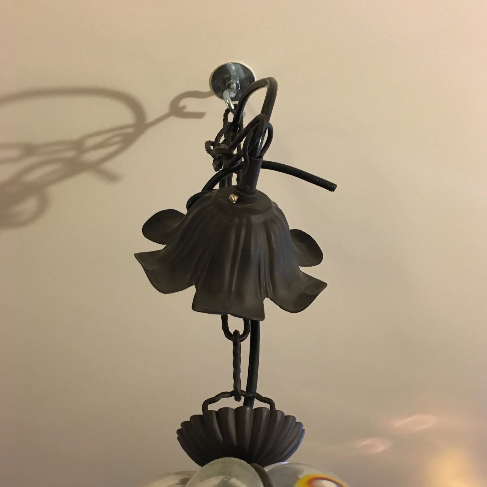Italian Millefiori Handblown Murano Glass Hanging Light Fixture/ Chandelier - 6
