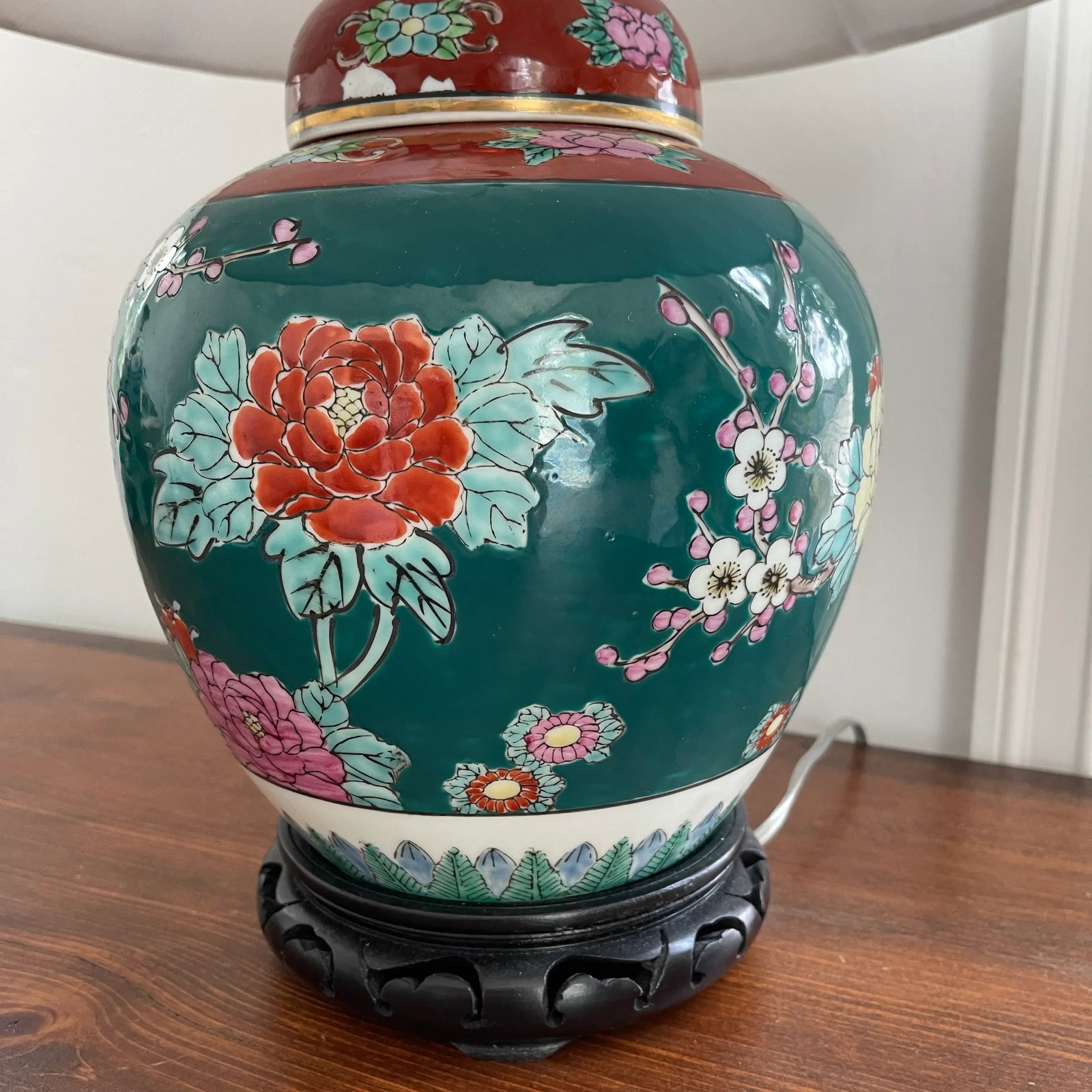 Vintage Imari Ginger Jar Table Lamp - 5