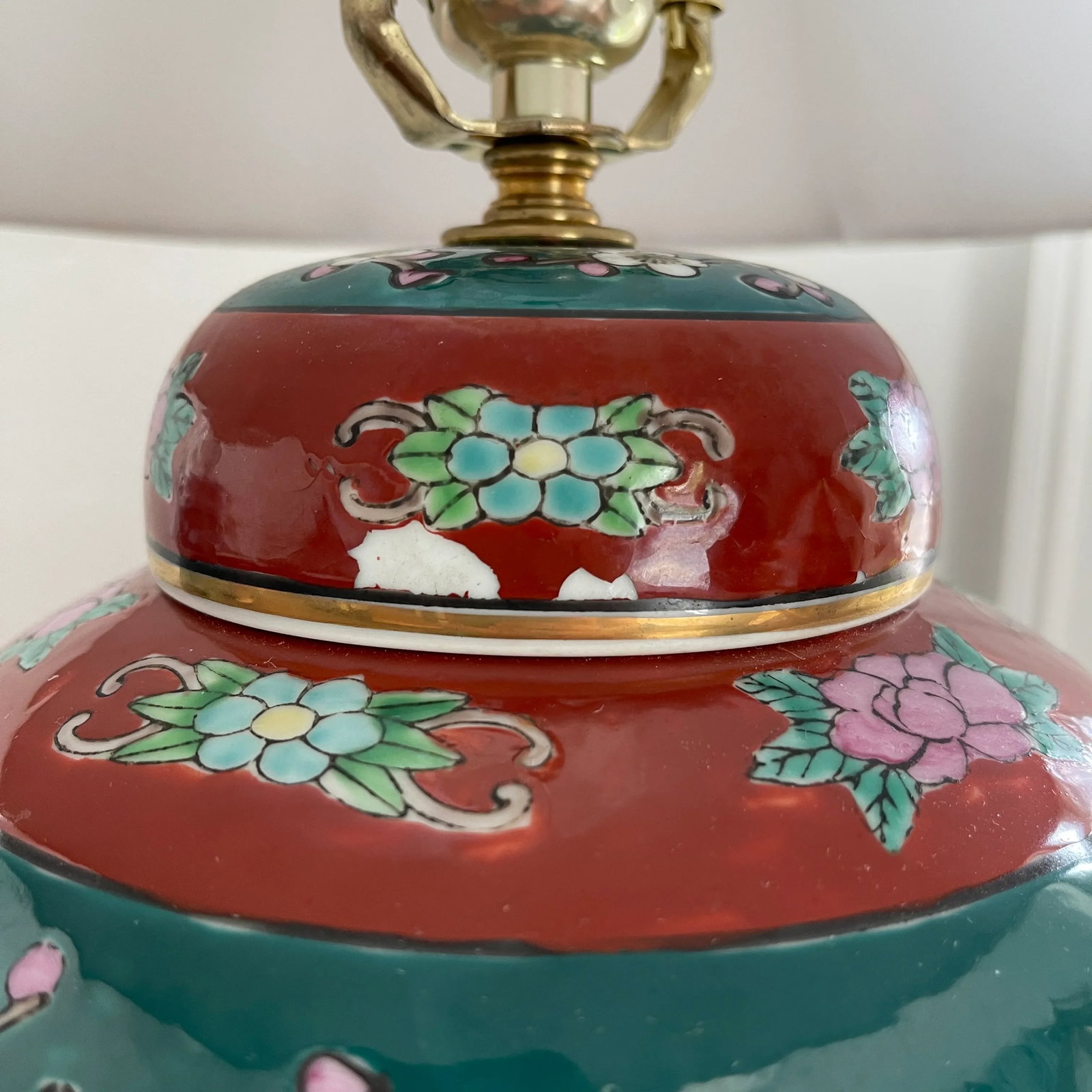 Vintage Imari Ginger Jar Table Lamp - 7