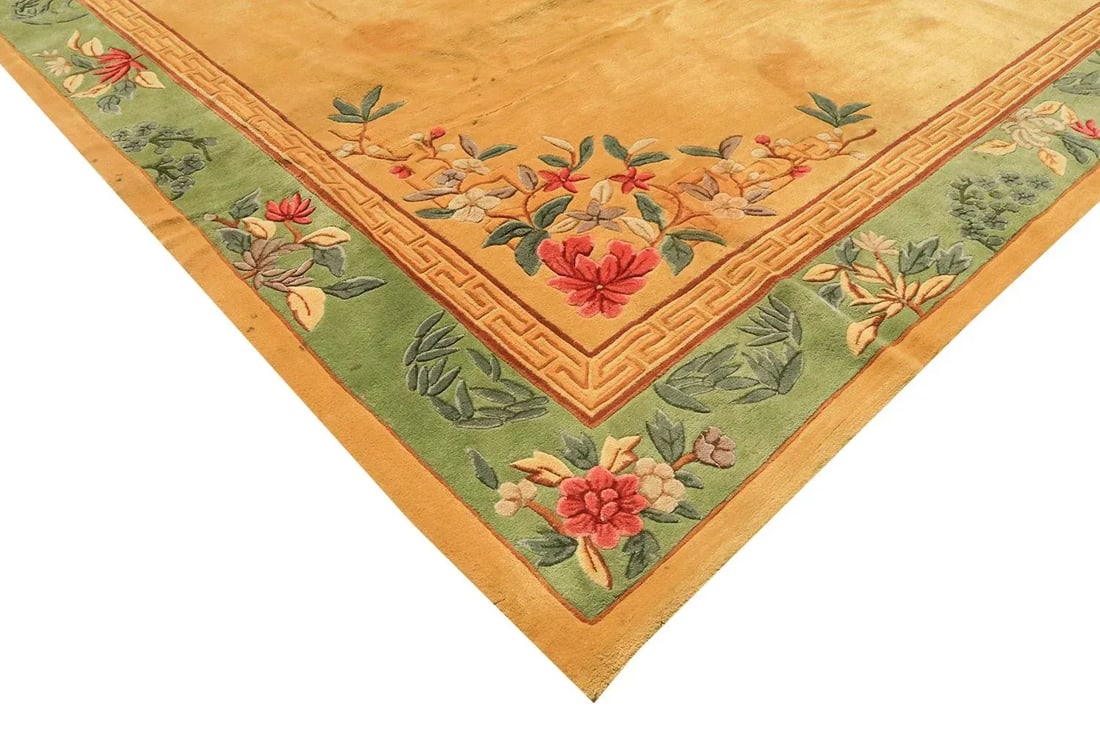 Large Antique Chinese Art Deco Hooked Rug - 17'8'' * 19'8'' - 2