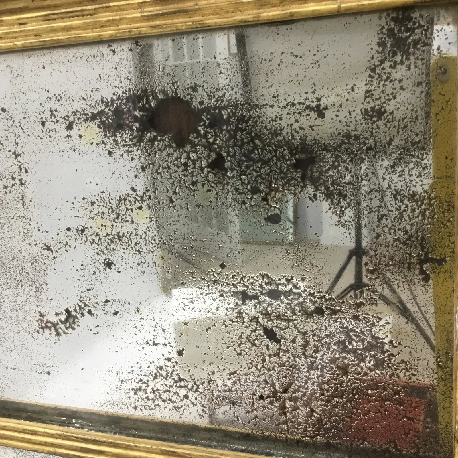 1820 Vintage American Empire Gilt Pier Mirror - 6