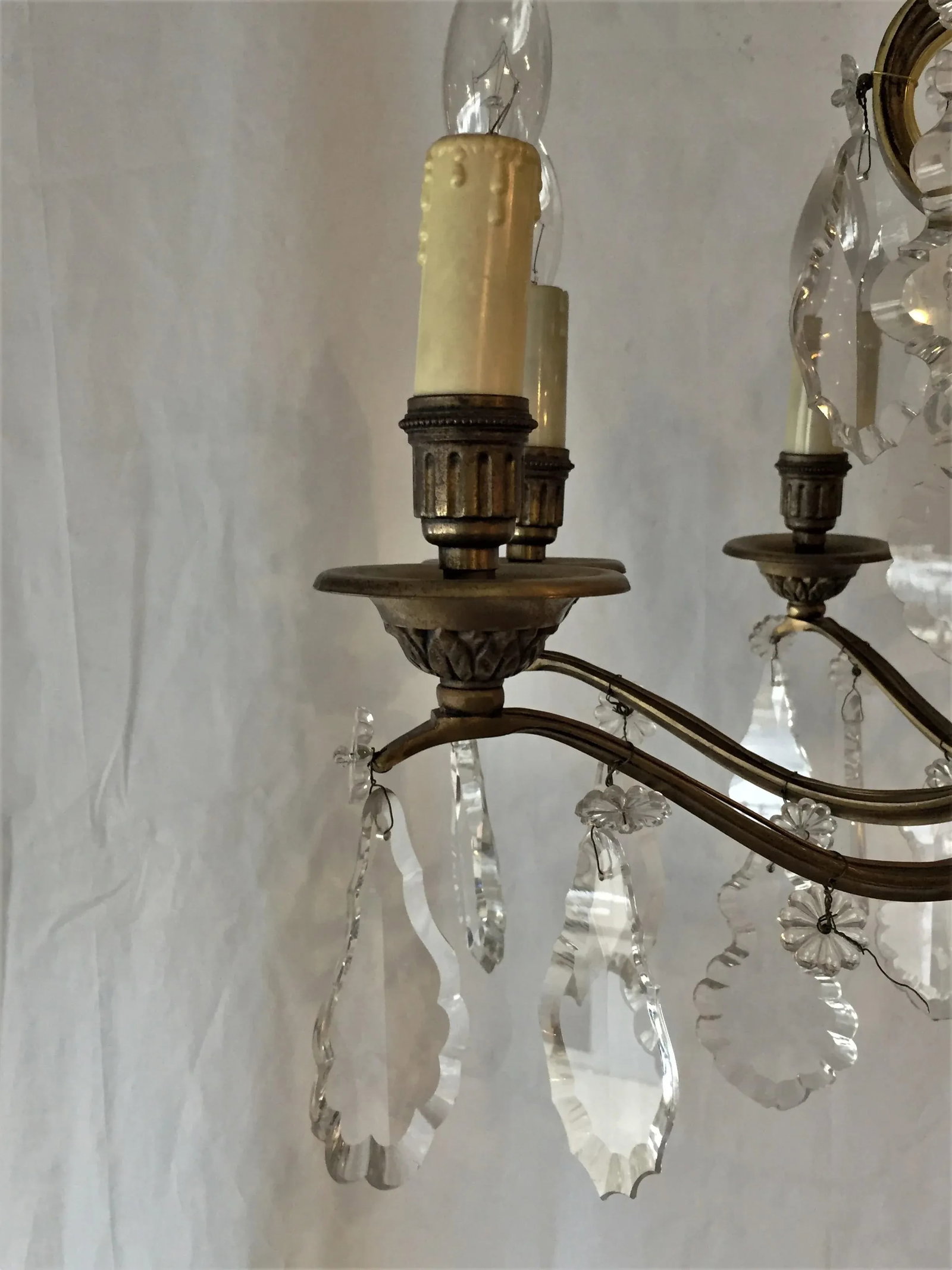 French Bronze & Cut Crystal Chandelier - 2