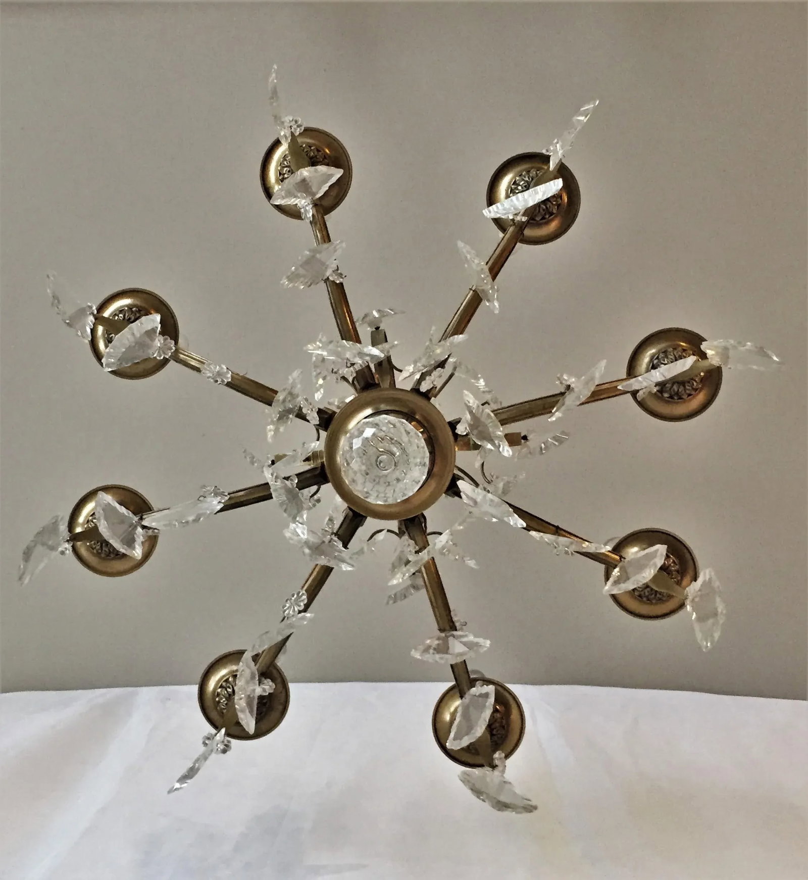 French Bronze & Cut Crystal Chandelier - 5