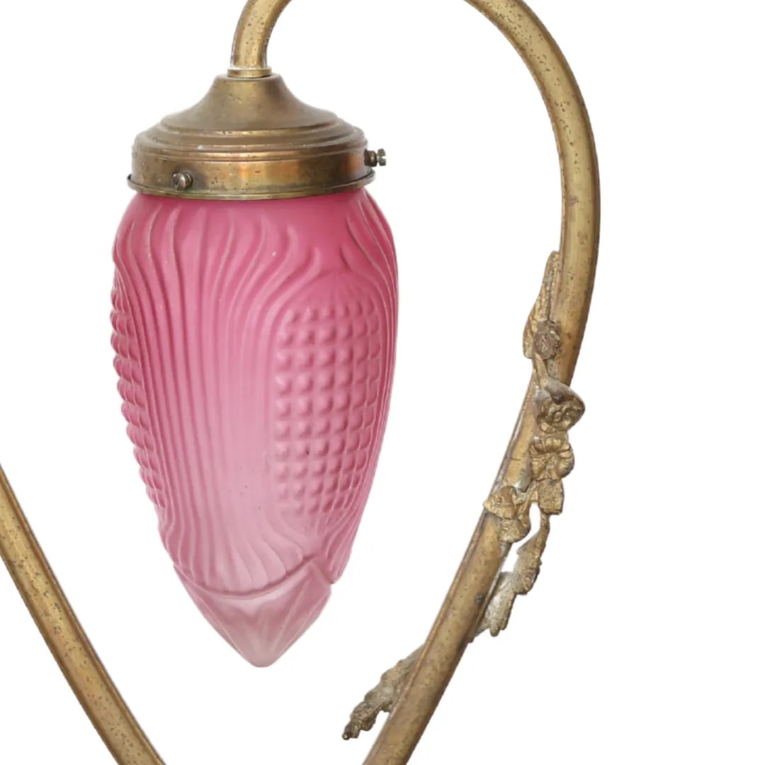1900s French Light Pink Pendant - 2
