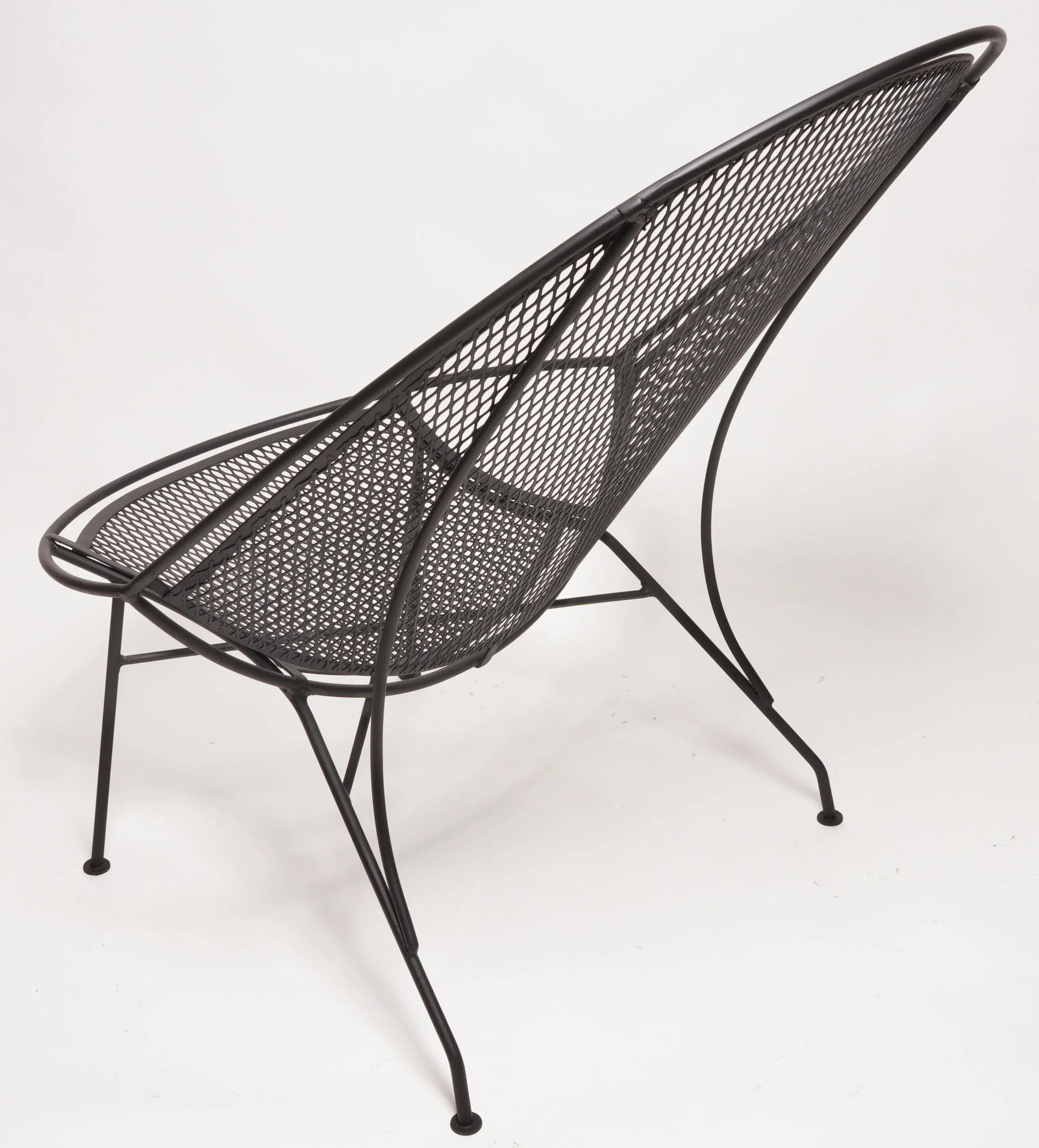 Vintage Salterini Mid-Century Modern Radar Black Metal Patio Chair, Attributed - 10