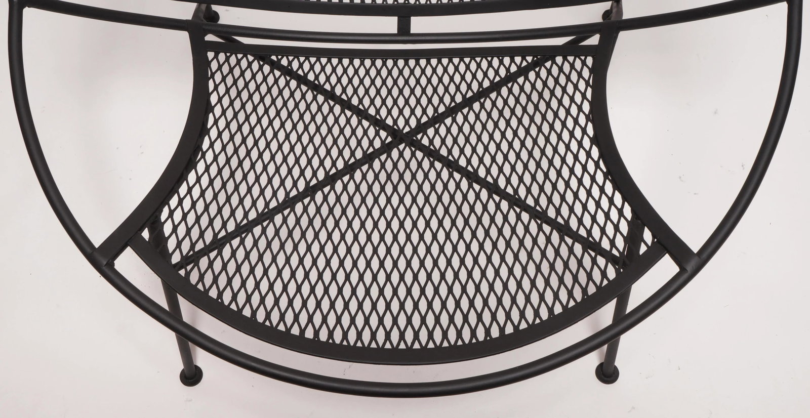 Vintage Salterini Mid-Century Modern Radar Black Metal Patio Chair, Attributed - 7