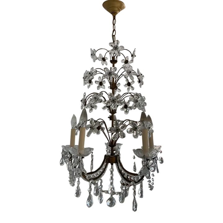 Vintage 1950s Crystal Italian Chandelier (1 of 7)