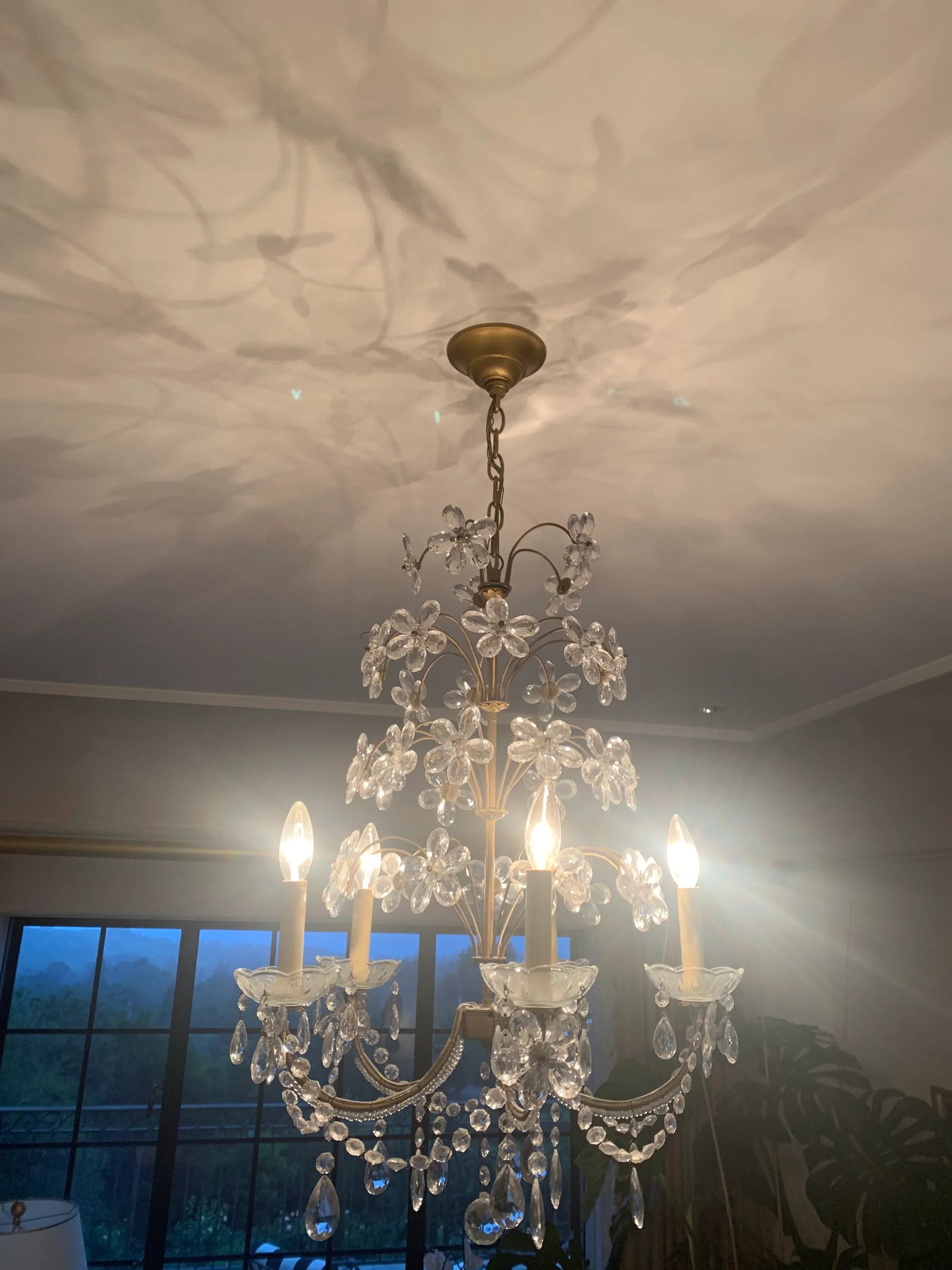 Vintage 1950s Crystal Italian Chandelier - 5