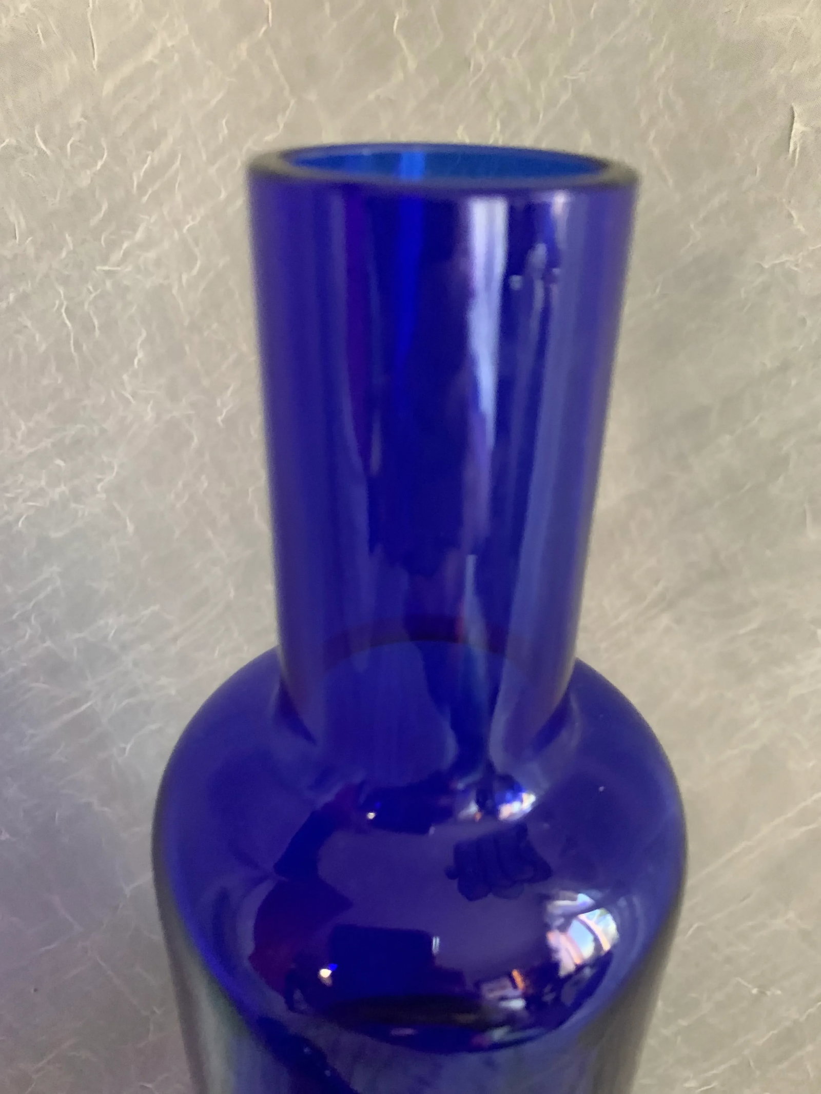 1950s Vintage Fulvio Bianconi Vistosi Cobalt Blue "Fasce Orizzontale" Murano Glass Bottle Decanter - 11