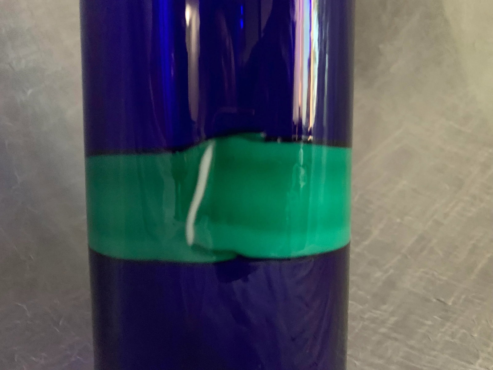 1950s Vintage Fulvio Bianconi Vistosi Cobalt Blue "Fasce Orizzontale" Murano Glass Bottle Decanter - 12