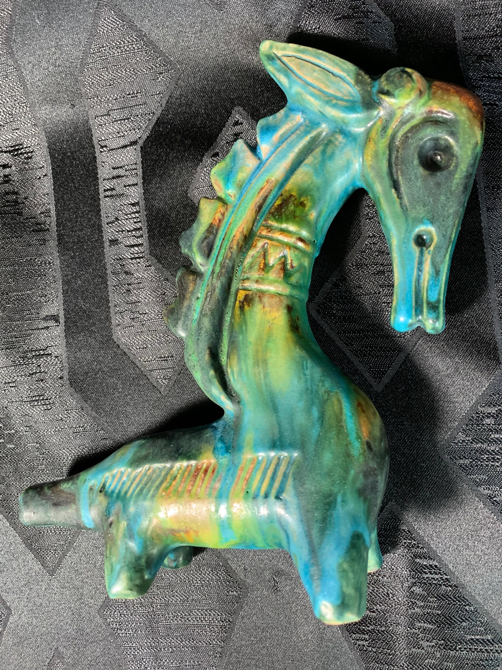 1950s Vintage Alvino Bagni "Sea Garden" Italian Sea Horse Pottery Sculpture - 12