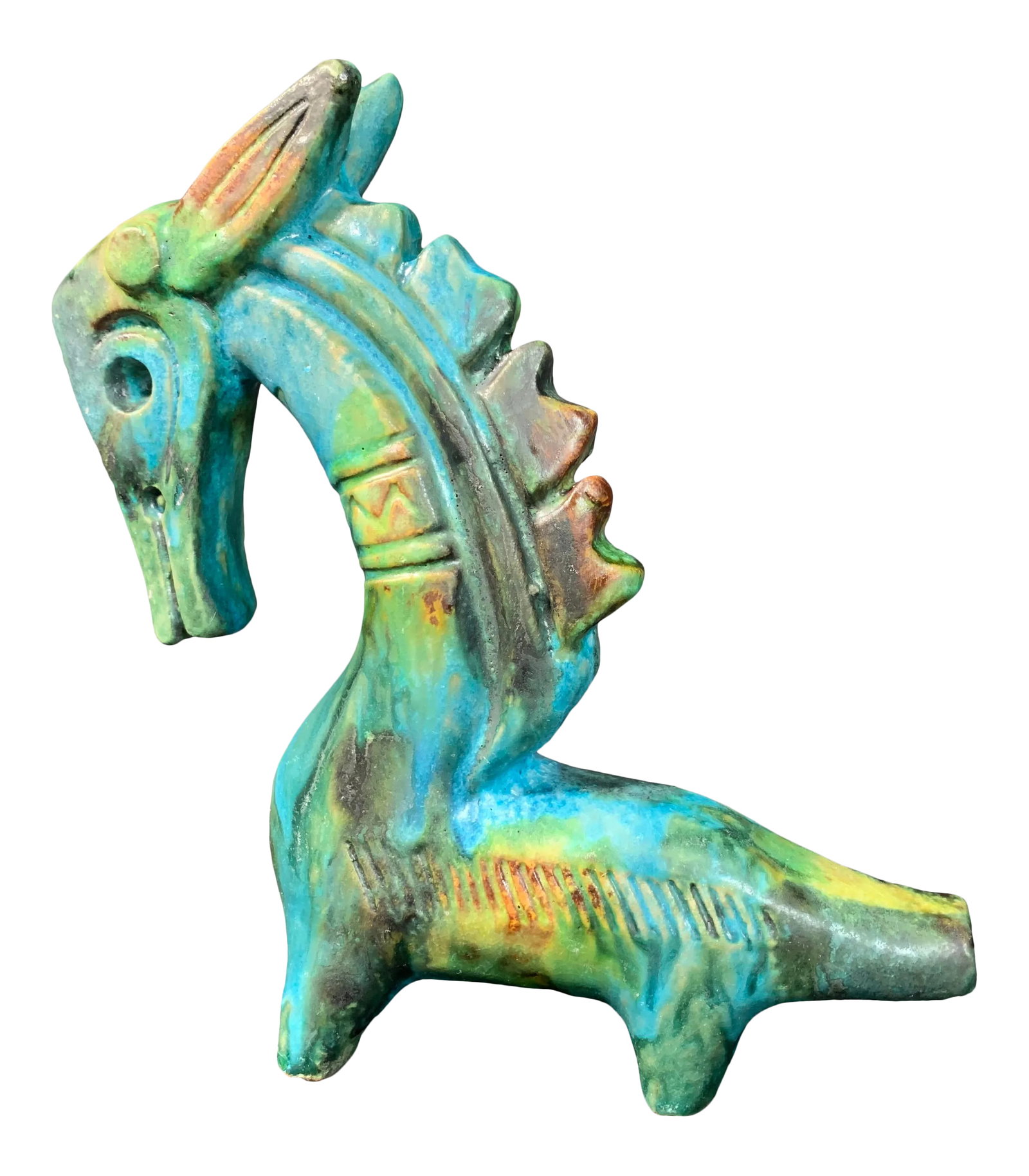 1950s Vintage Alvino Bagni "Sea Garden" Italian Sea Horse Pottery Sculpture (1 of 13)