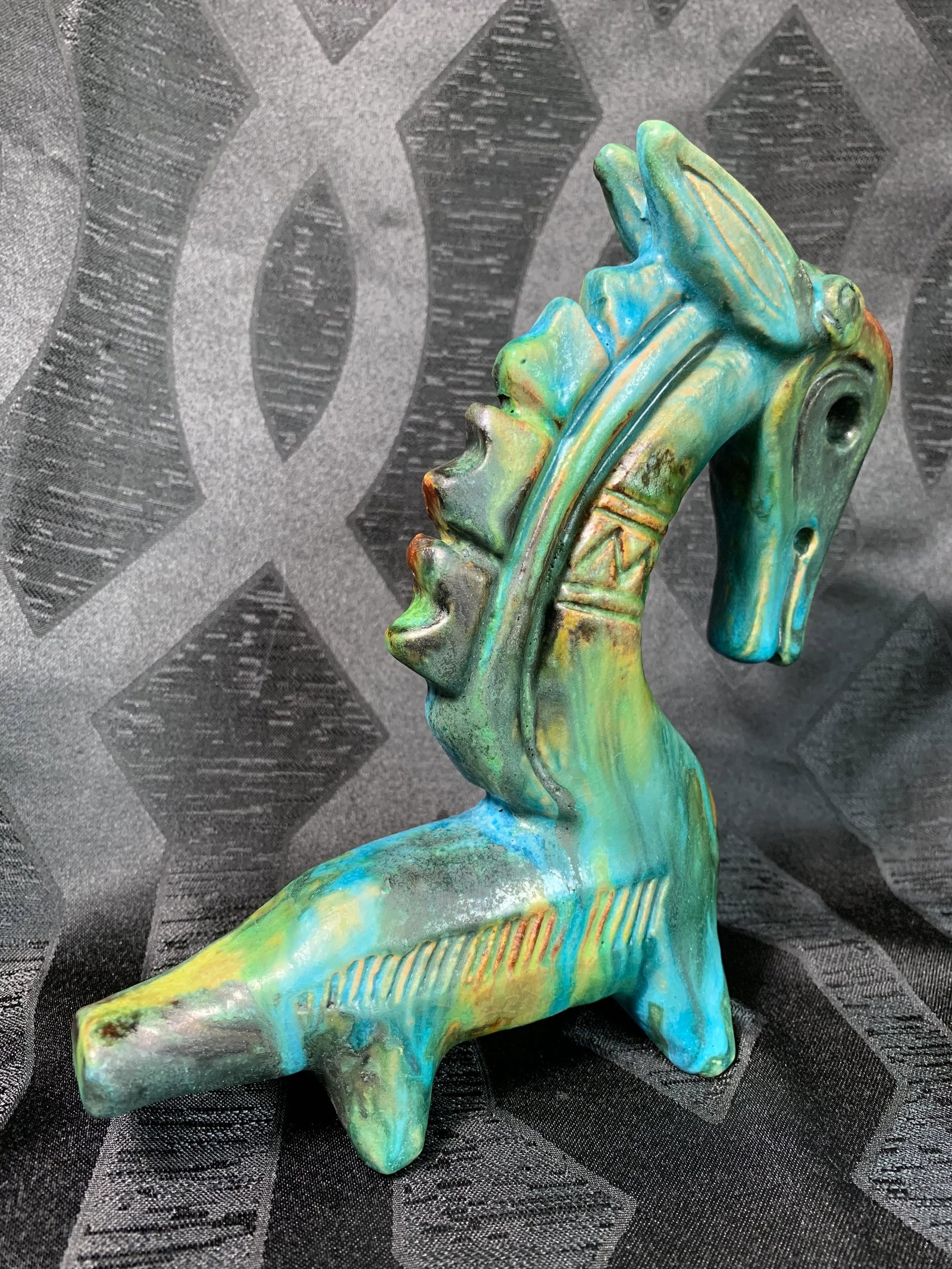 1950s Vintage Alvino Bagni "Sea Garden" Italian Sea Horse Pottery Sculpture - 3