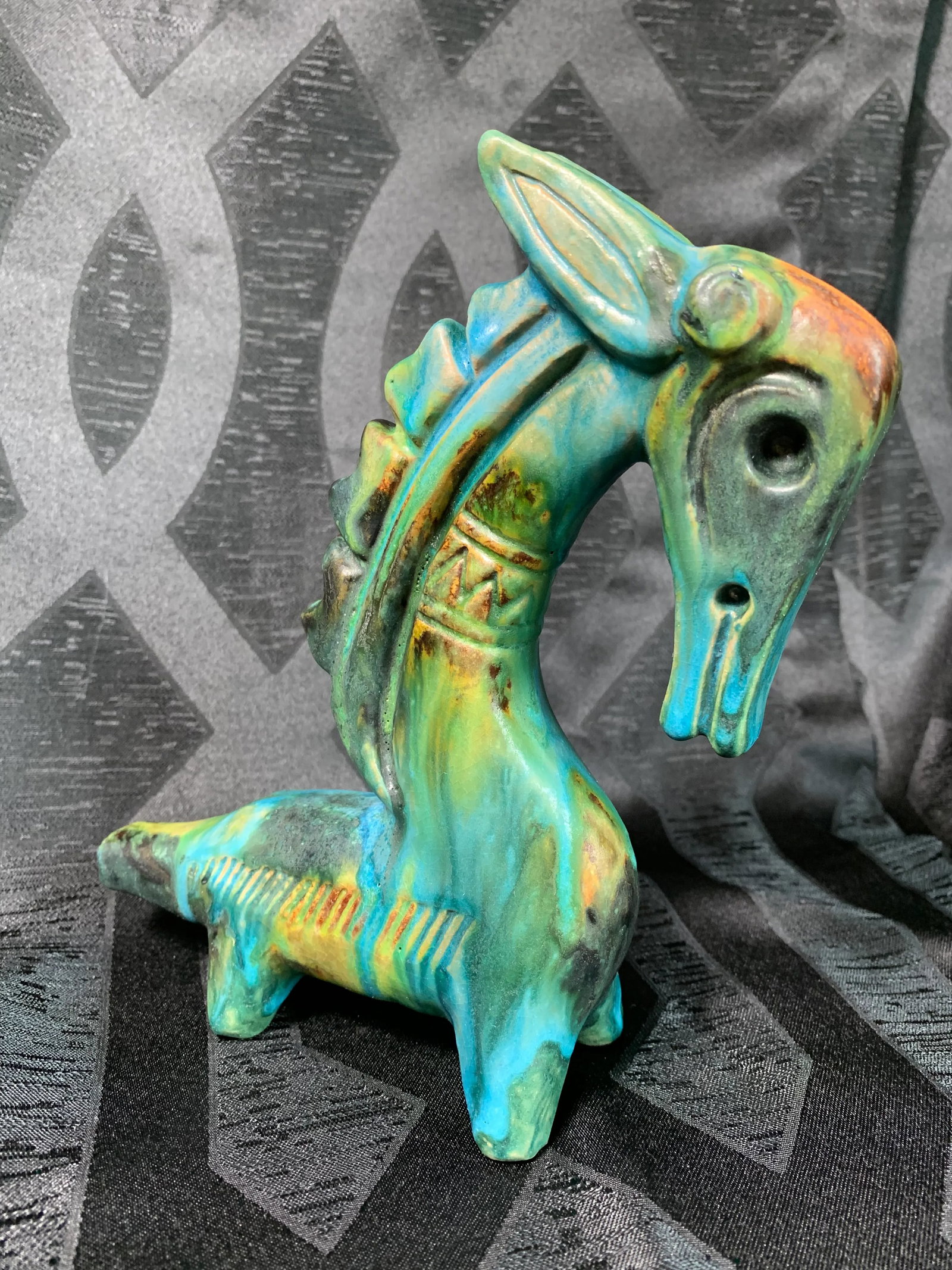 1950s Vintage Alvino Bagni "Sea Garden" Italian Sea Horse Pottery Sculpture - 4